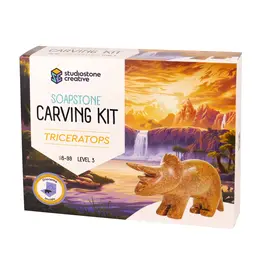 Studiostone Creative Triceratops Soapstone Carving Kit