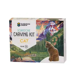 Studiostone Creative Cat Soapstone Carving Kit