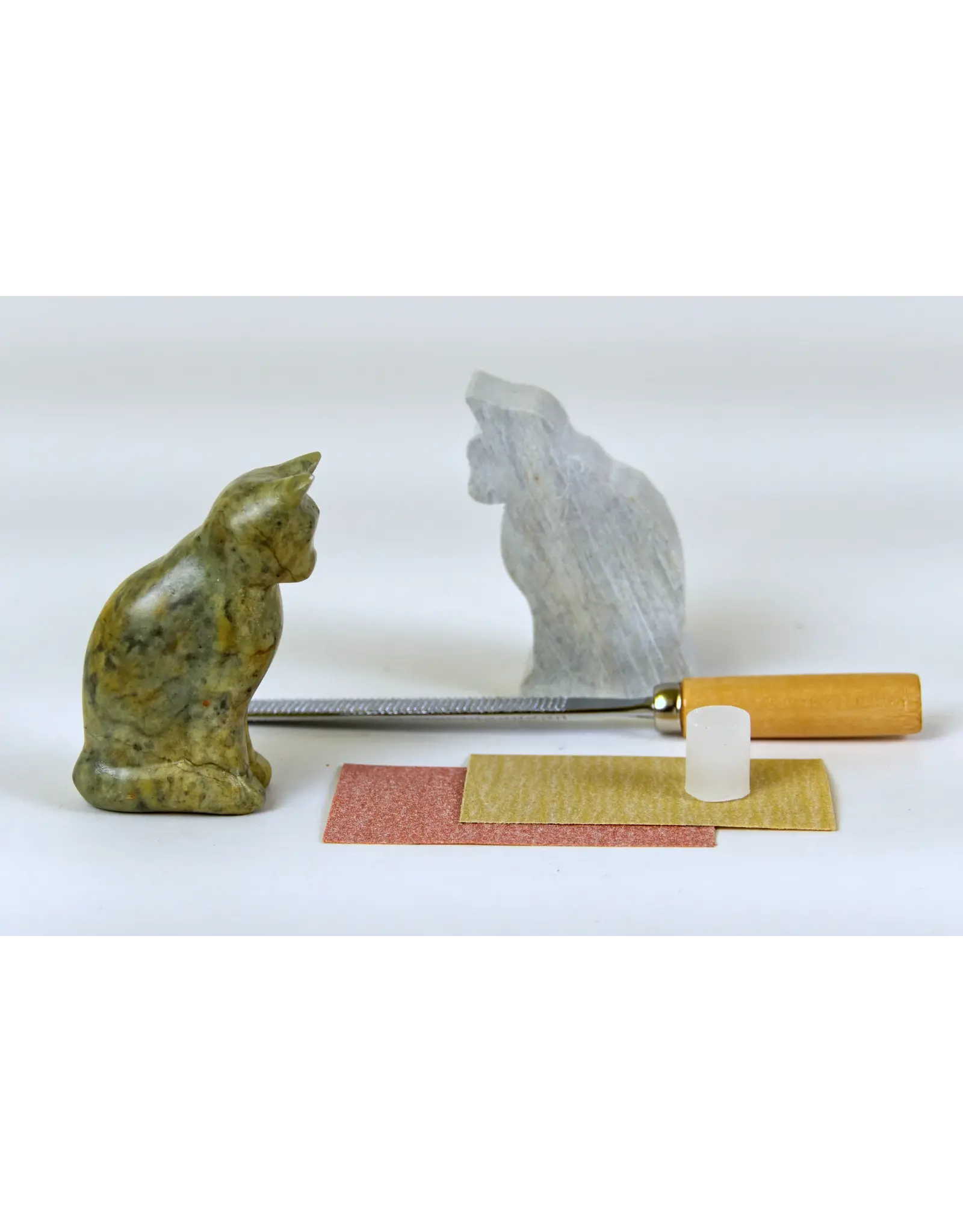 Studiostone Creative Cat Soapstone Carving Kit
