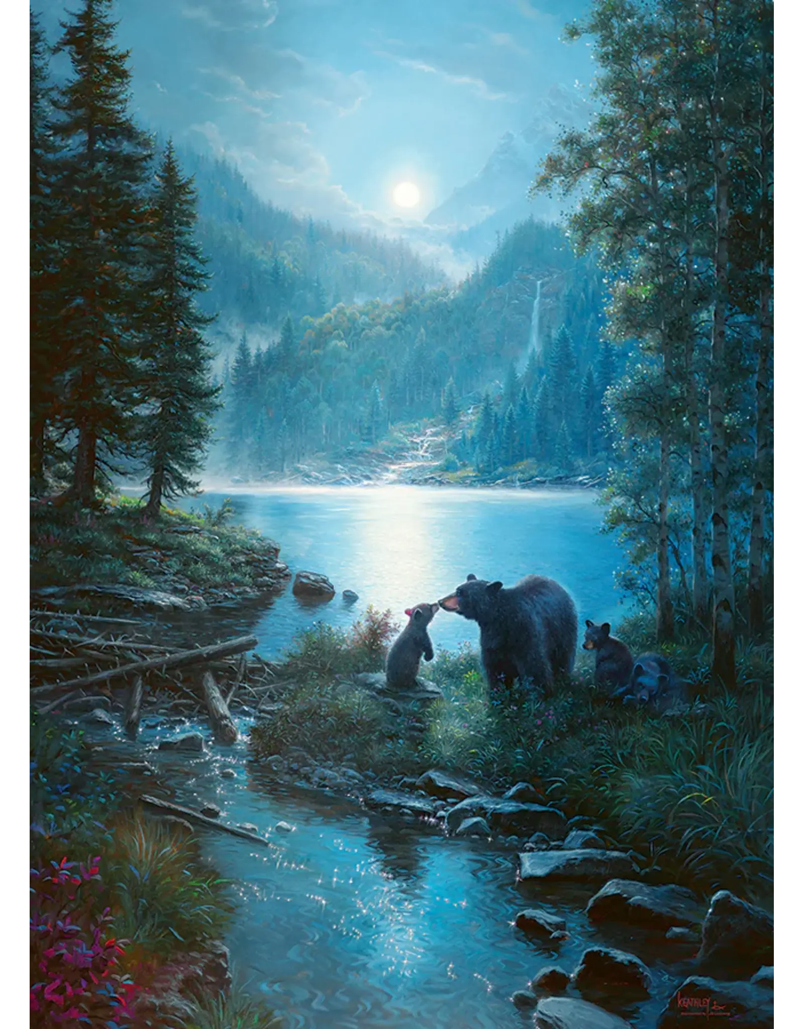 Cobble Hill Puzzles Bear Night 1000 Piece