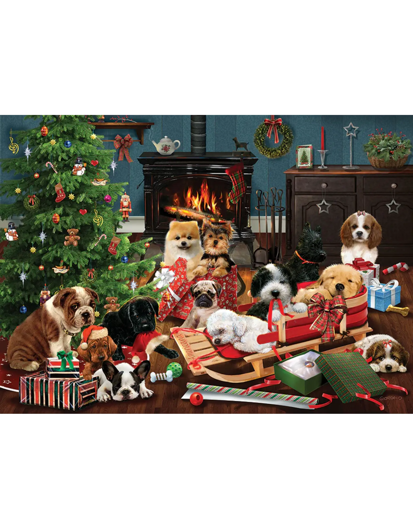 Cobble Hill Puzzles Christmas Puppies 1000 Piece