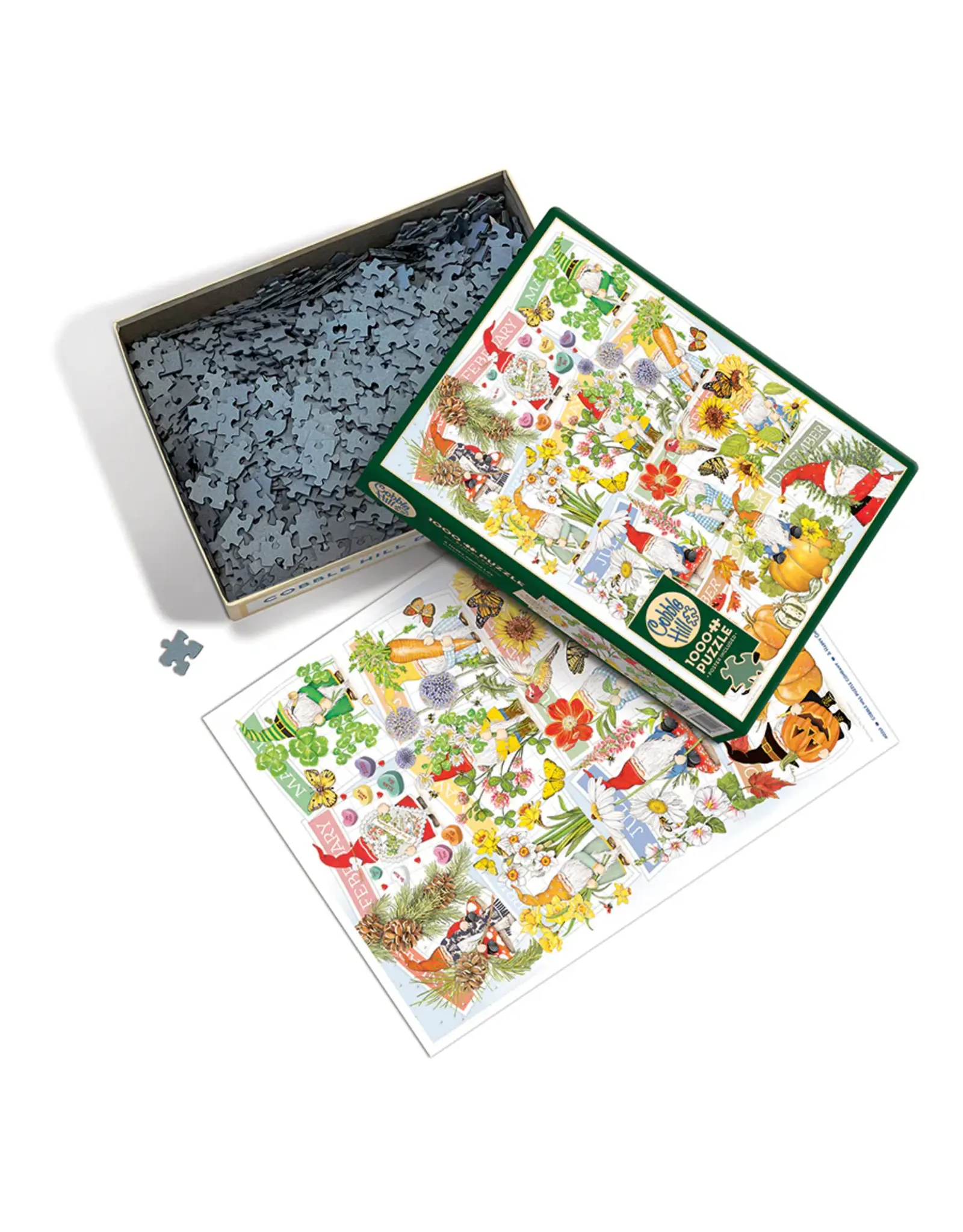 Cobble Hill Puzzles A Happy Gnome Life 1000 Piece Puzzle