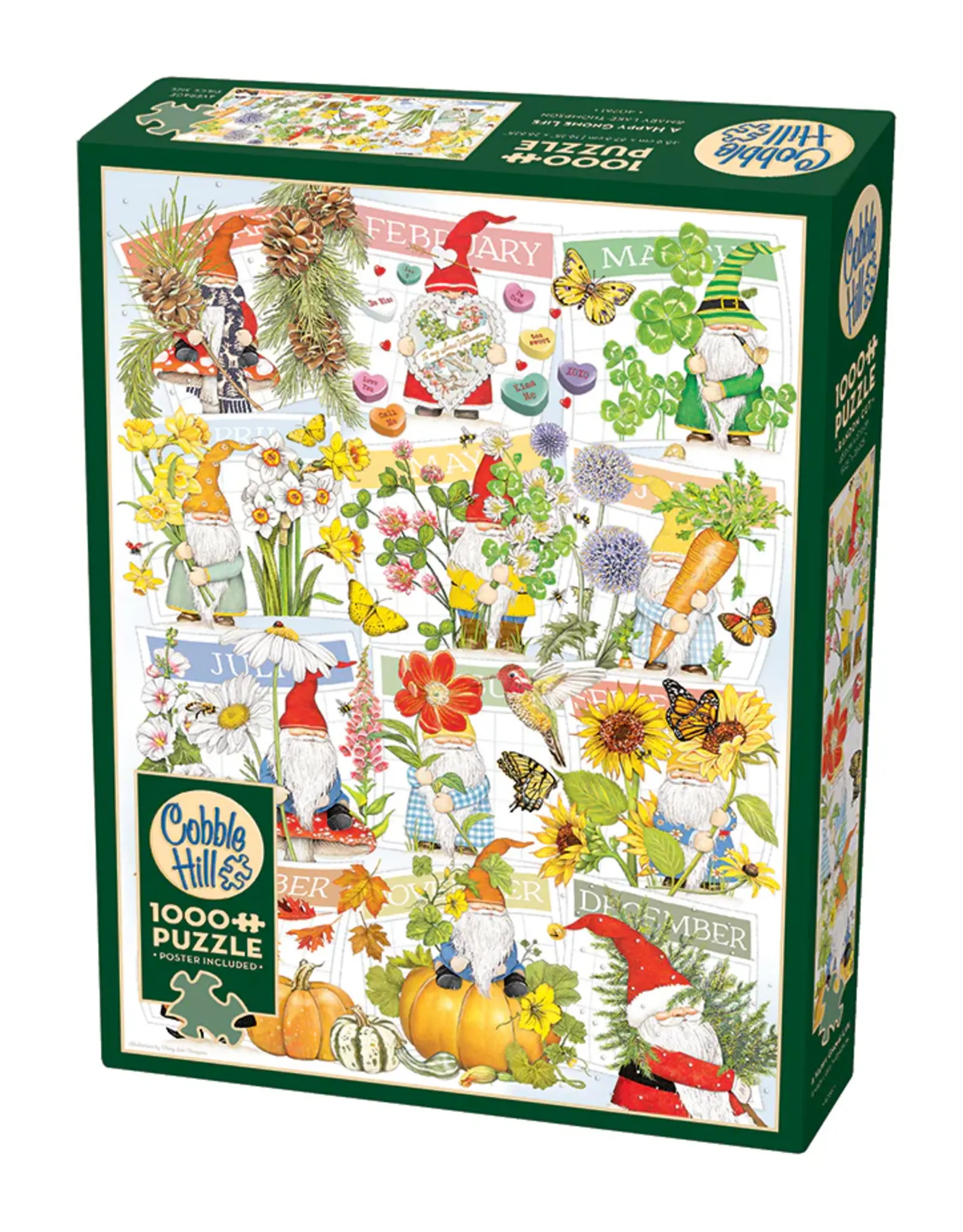 Cobble Hill Puzzles A Happy Gnome Life 1000 Piece Puzzle