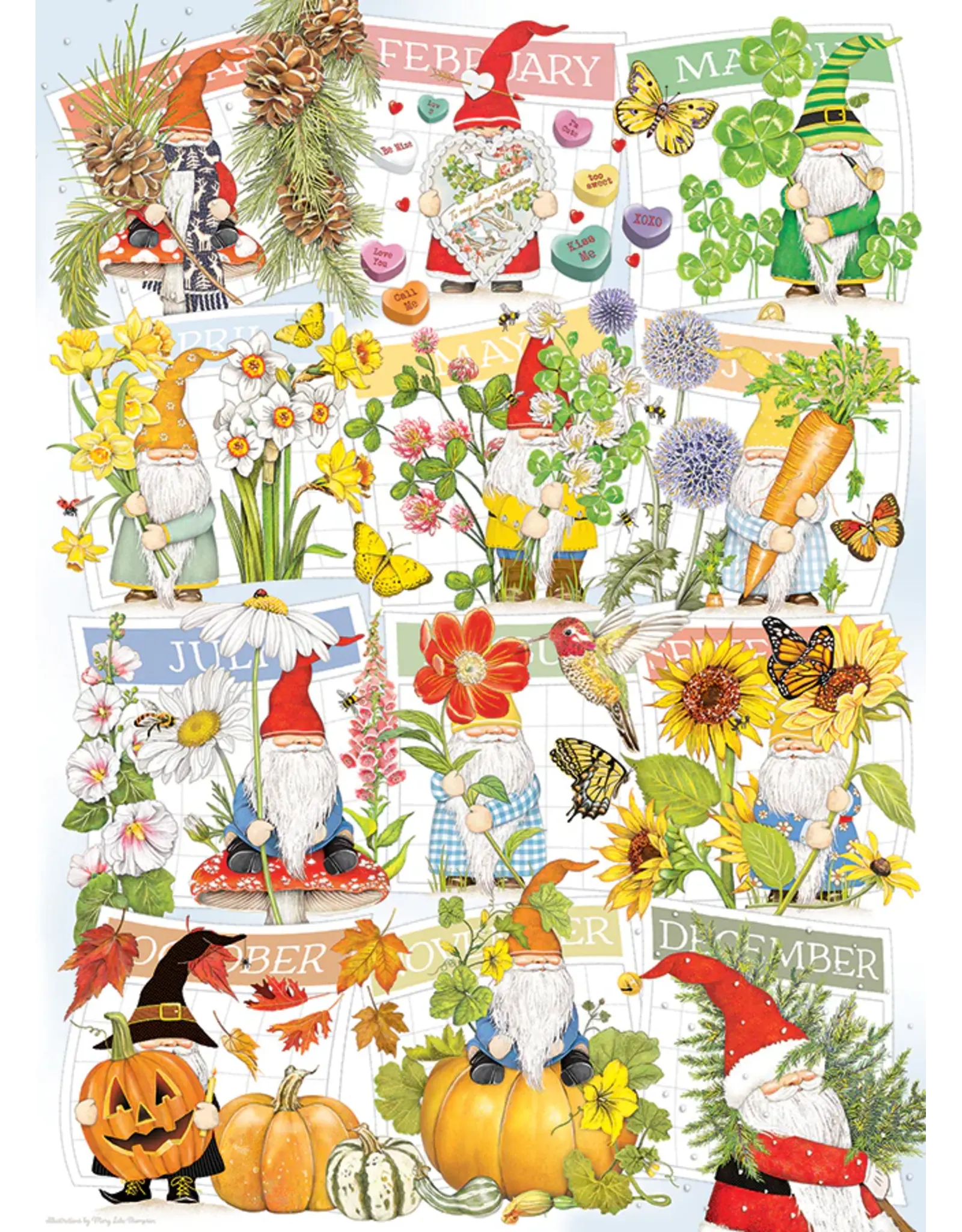 Cobble Hill Puzzles A Happy Gnome Life 1000 Piece Puzzle