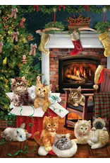 Cobble Hill Puzzles Christmas Kittens  500 Piece