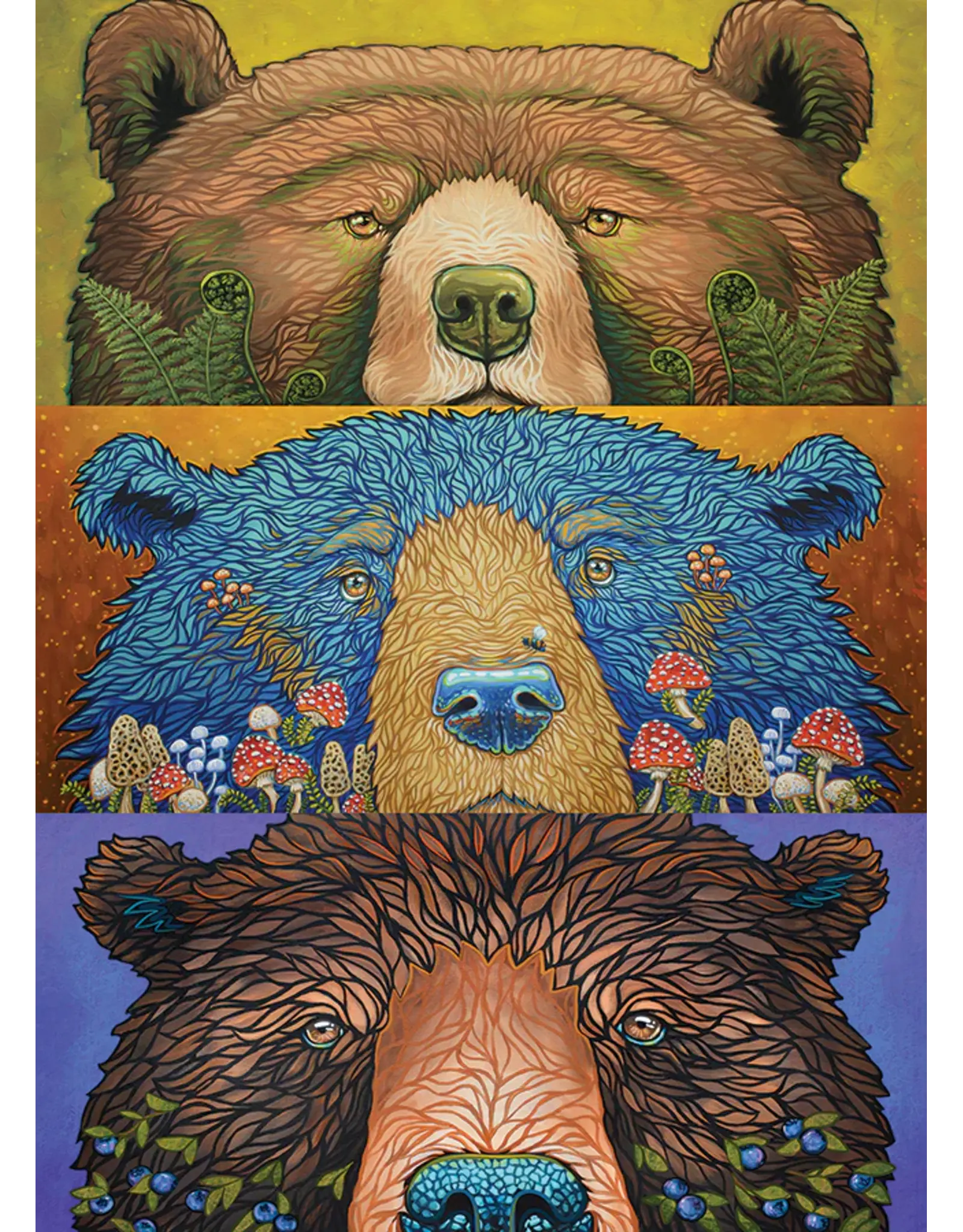 Cobble Hill Puzzles Bear Eyes: Harvest  500 Piece