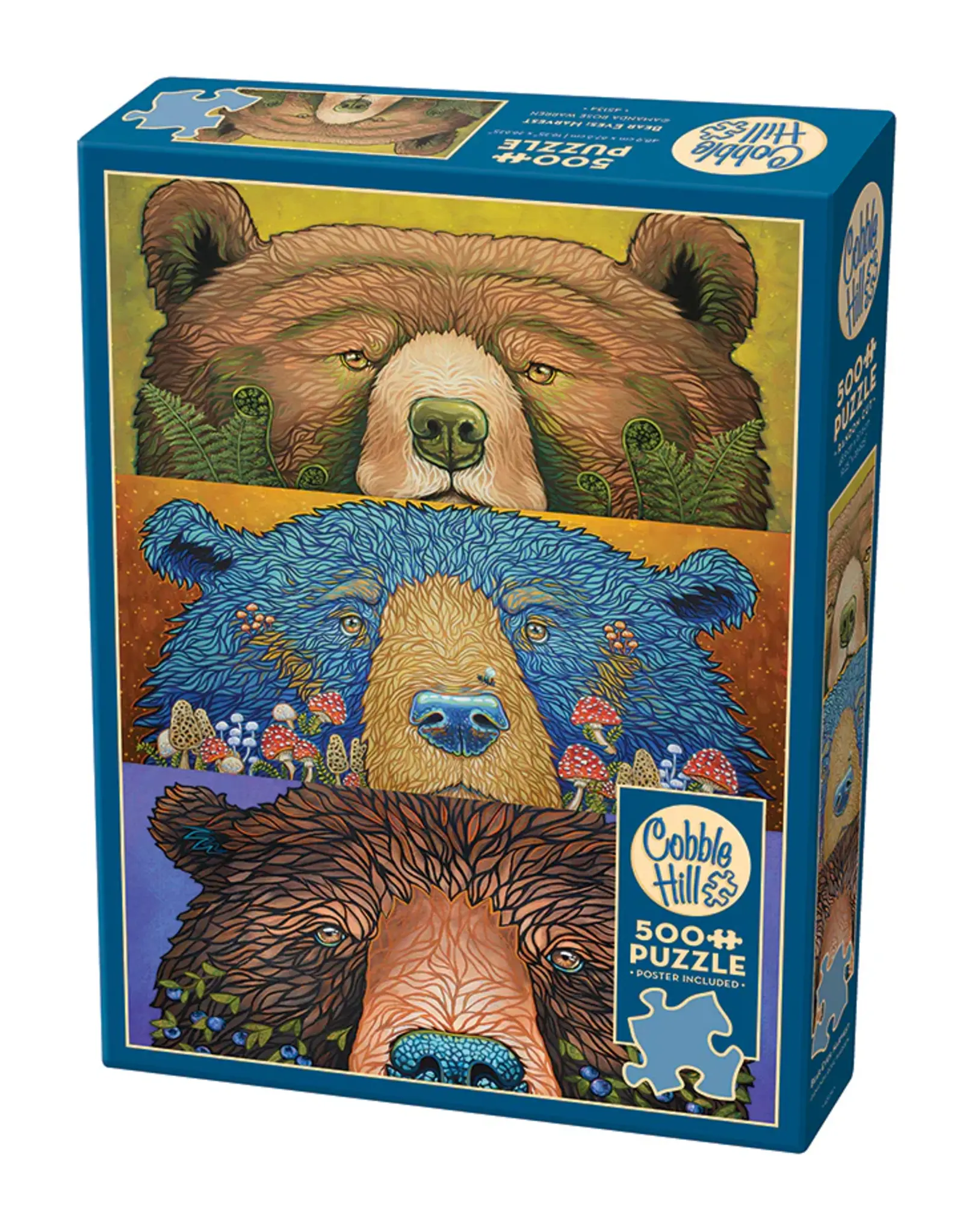 Cobble Hill Puzzles Bear Eyes: Harvest  500 Piece