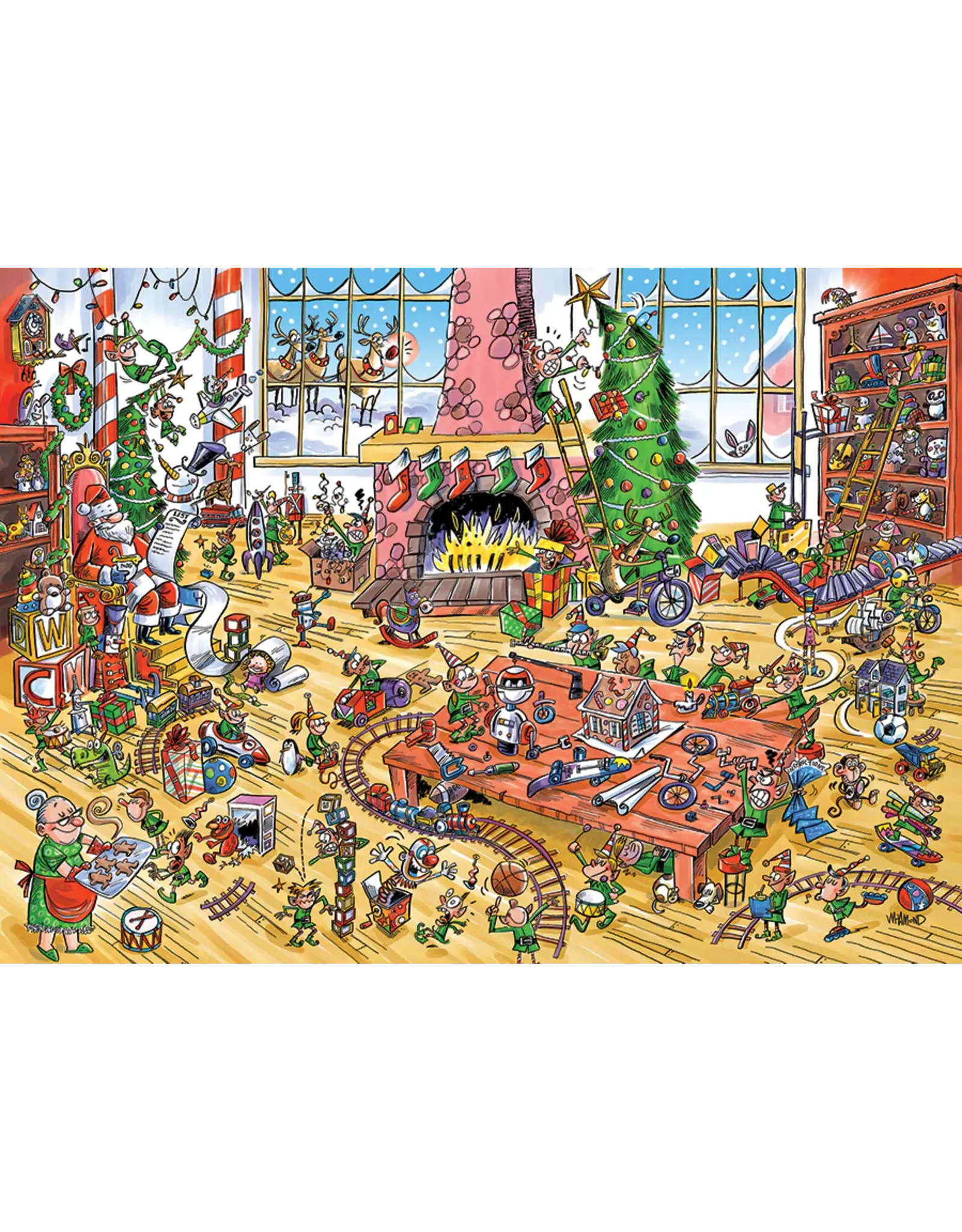 Cobble Hill Puzzles Elves at Work Family Pieces 350