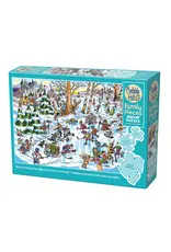 Cobble Hill Puzzles Hockey Town Family Pieces 350
