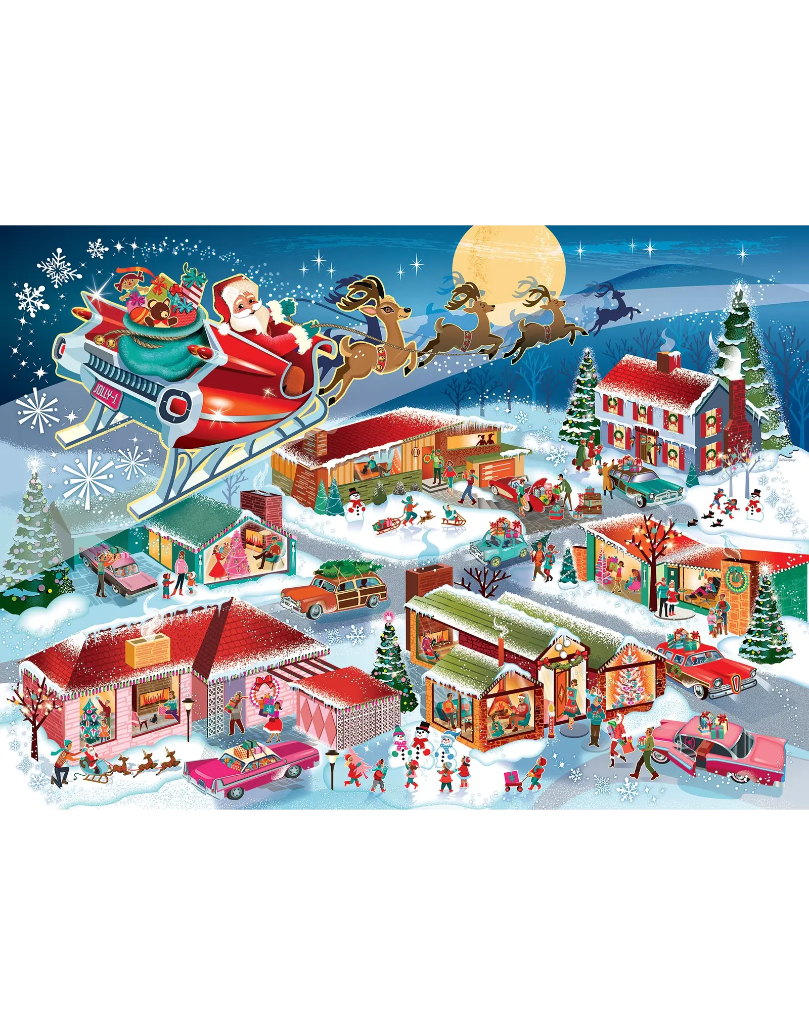 Cobble Hill Puzzles Santa's Flyby Family Pieces 350