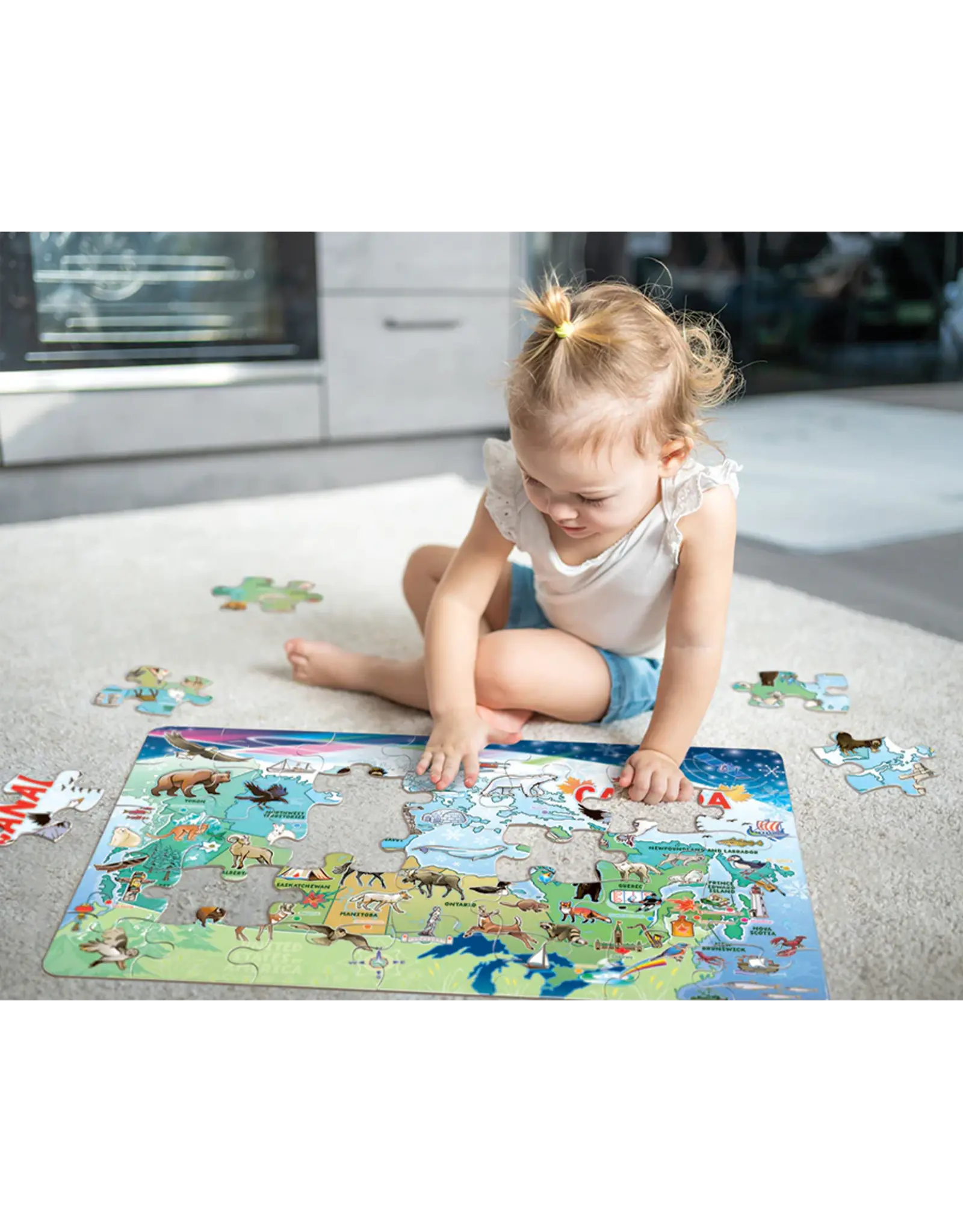 Cobble Hill Puzzles Map of Canada (35pc Floor Rope Handle)