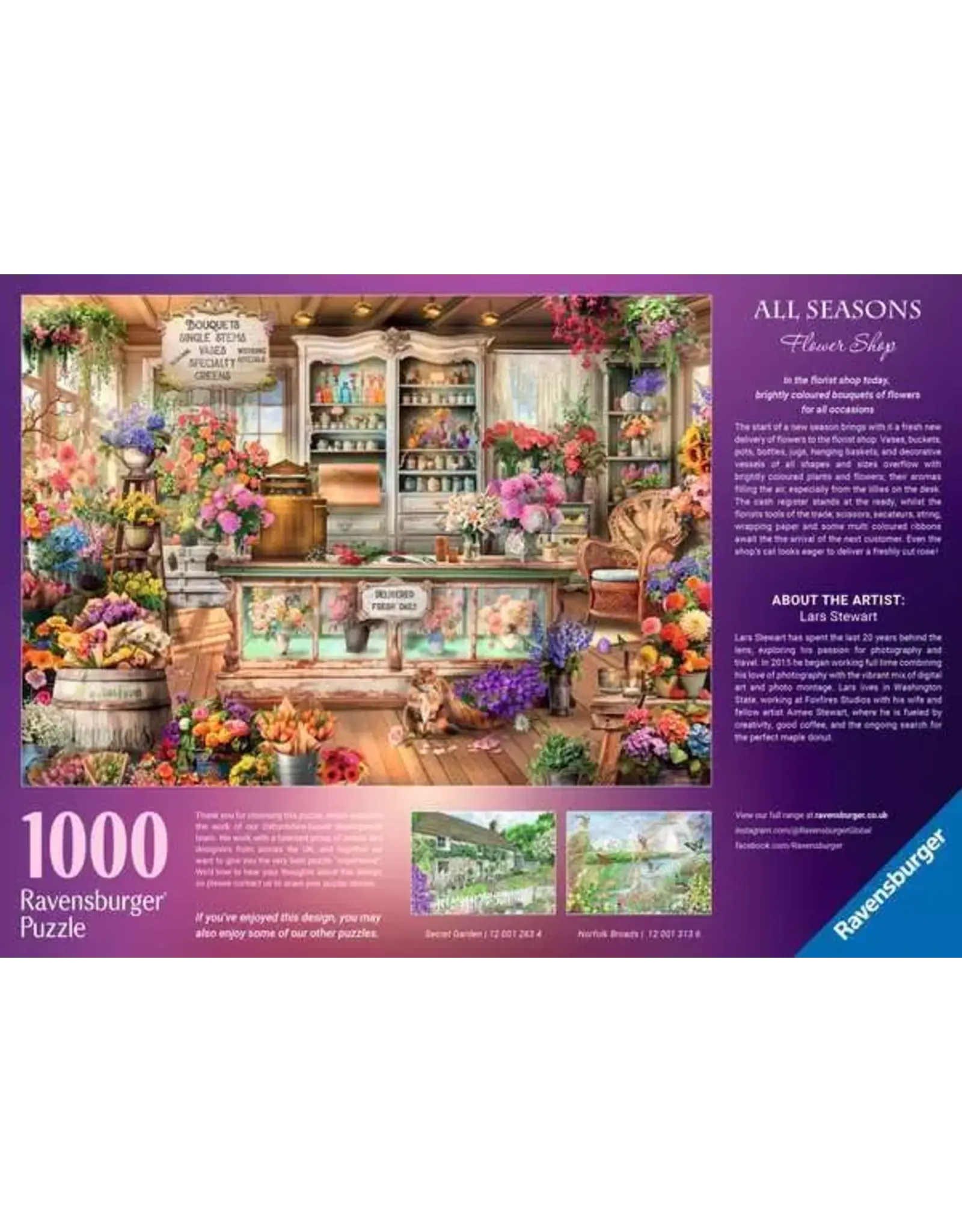 Ravensburger All Seasons Flower Shop 1000 Pc Puzzle