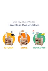 HABA Creative Play 3 in 1 – Play Kitchen, Store & Workshop