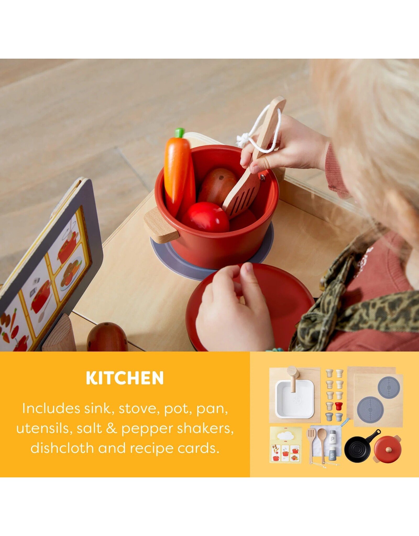 HABA Creative Play 3 in 1 – Play Kitchen, Store & Workshop