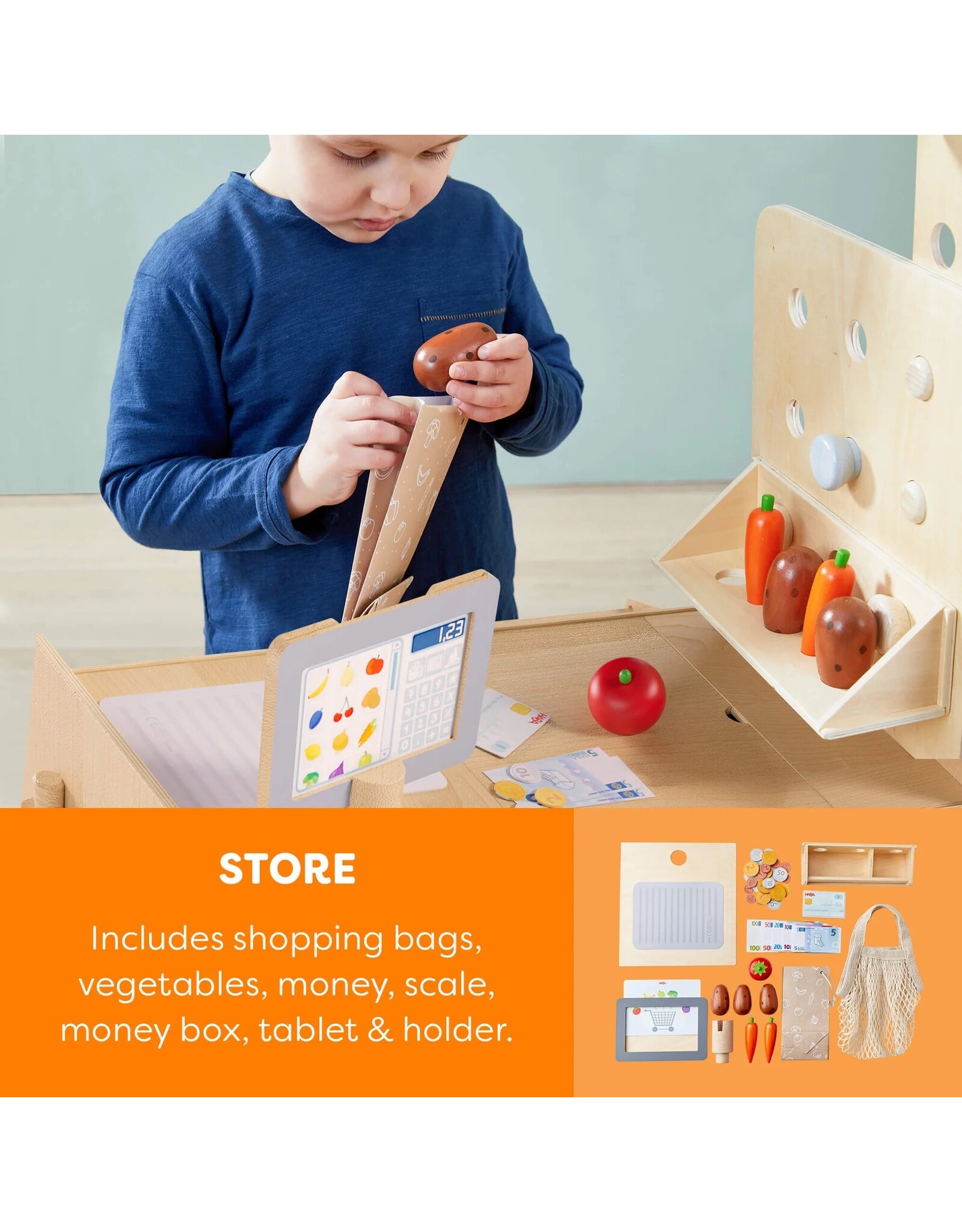 HABA Creative Play 3 in 1 – Play Kitchen, Store & Workshop