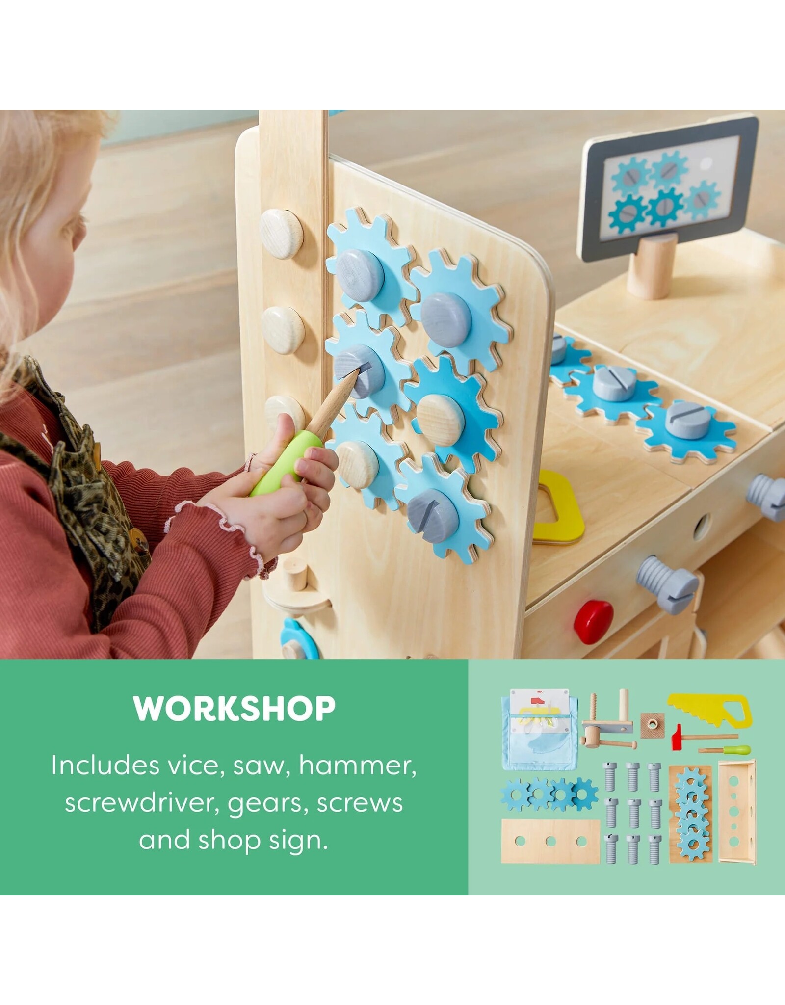 HABA Creative Play 3 in 1 – Play Kitchen, Store & Workshop