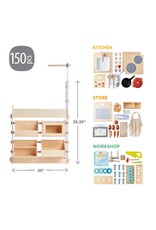 HABA Creative Play 3 in 1 – Play Kitchen, Store & Workshop