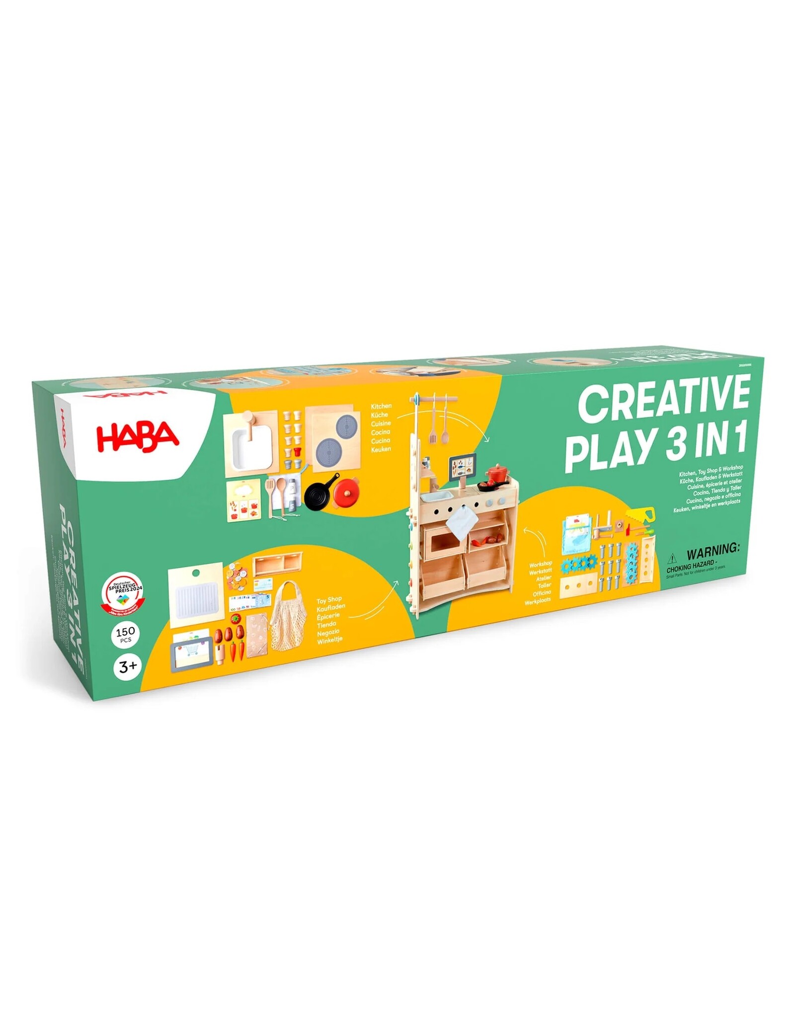 HABA Creative Play 3 in 1 – Play Kitchen, Store & Workshop