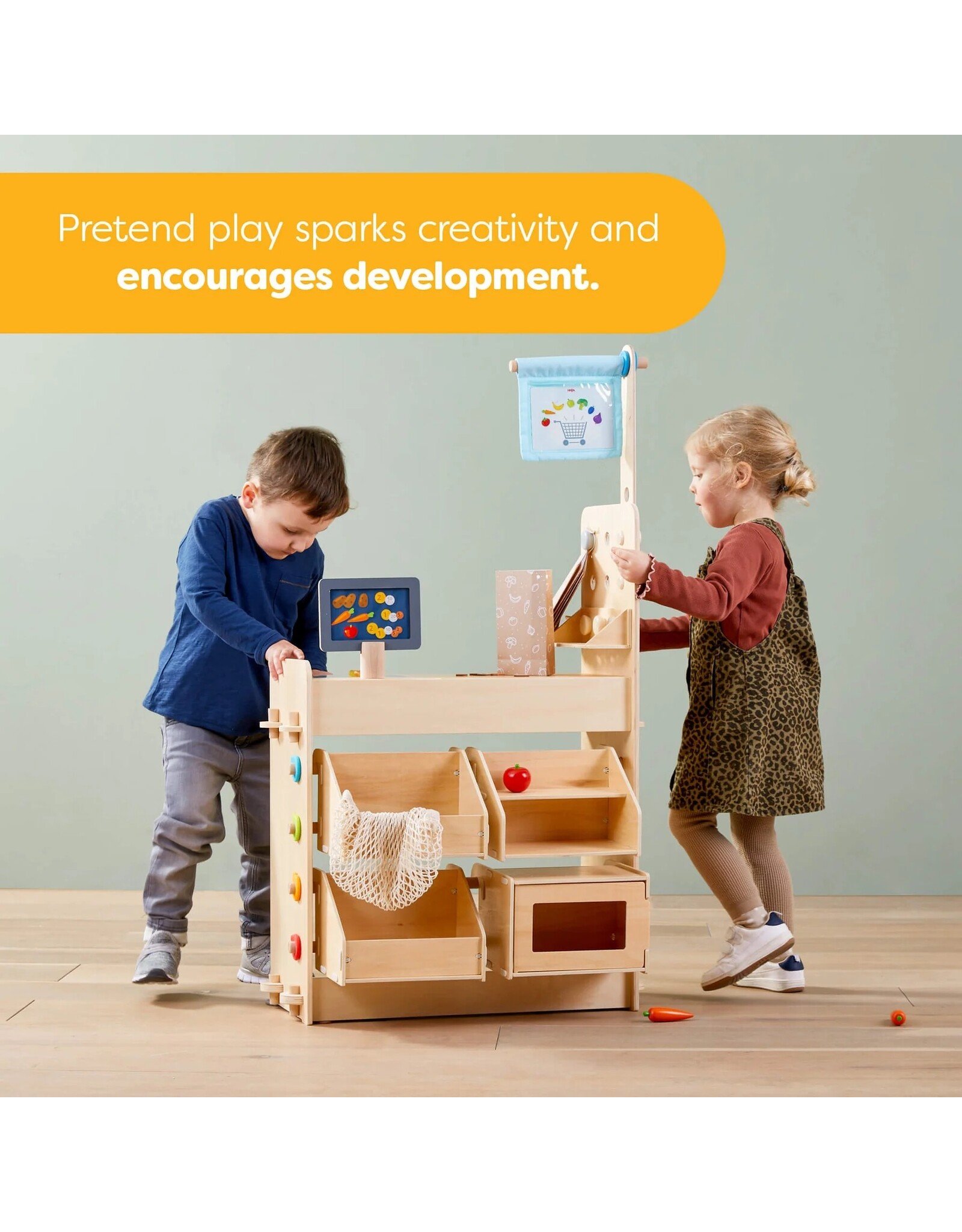 HABA Creative Play 3 in 1 – Play Kitchen, Store & Workshop
