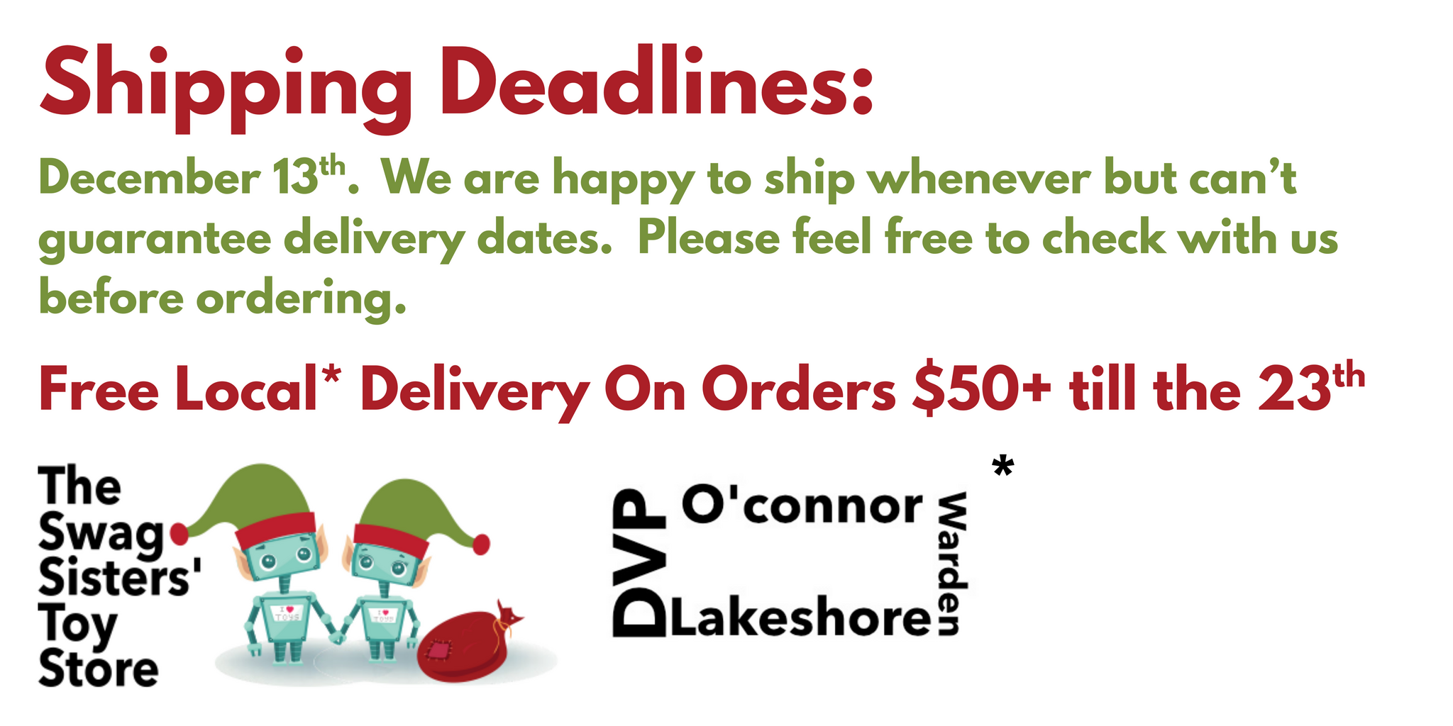 shipping deadline