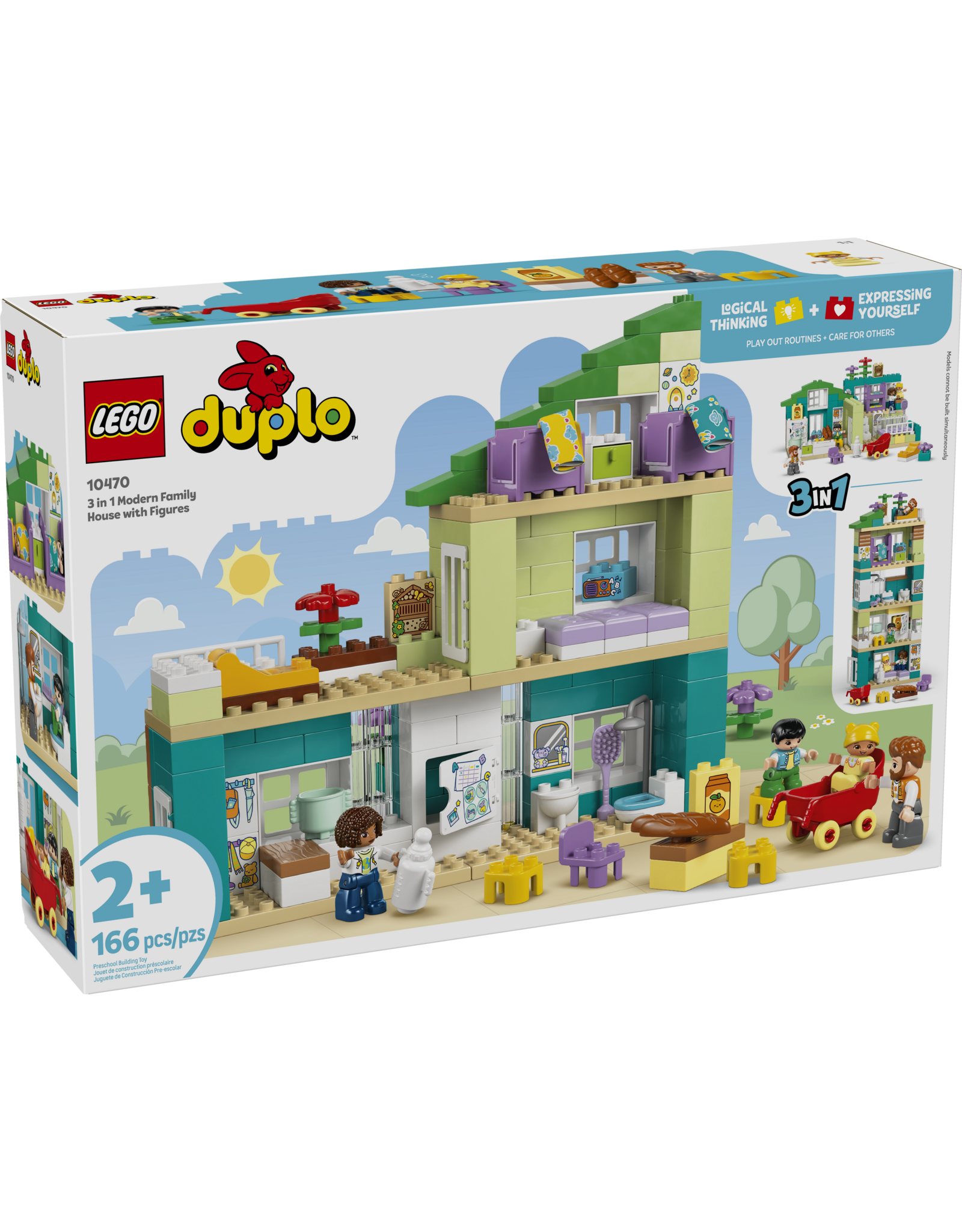 LEGO DUPLO Town 10470 3 in 1 Modern Family House with Figures