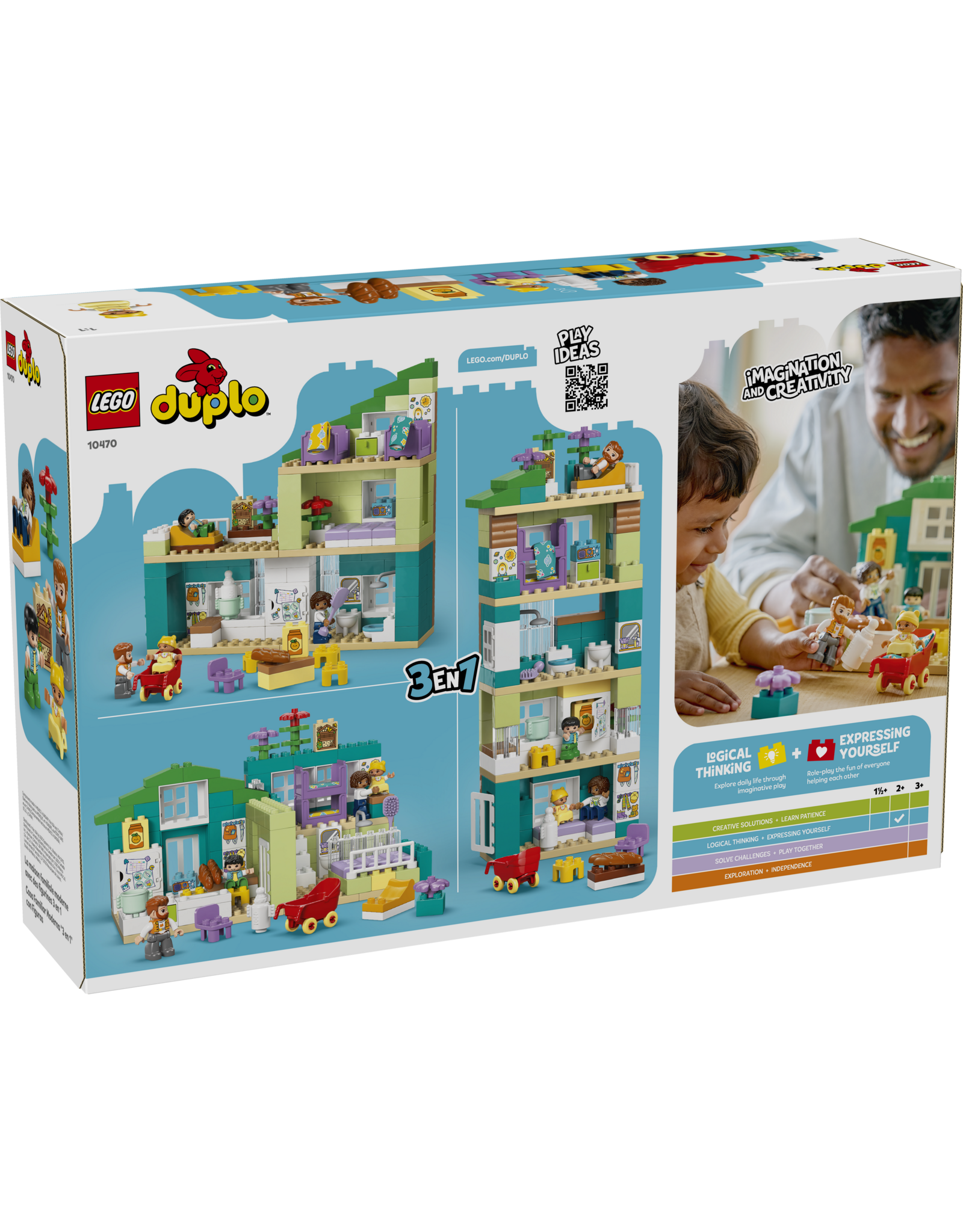 LEGO DUPLO Town 10470 3 in 1 Modern Family House with Figures