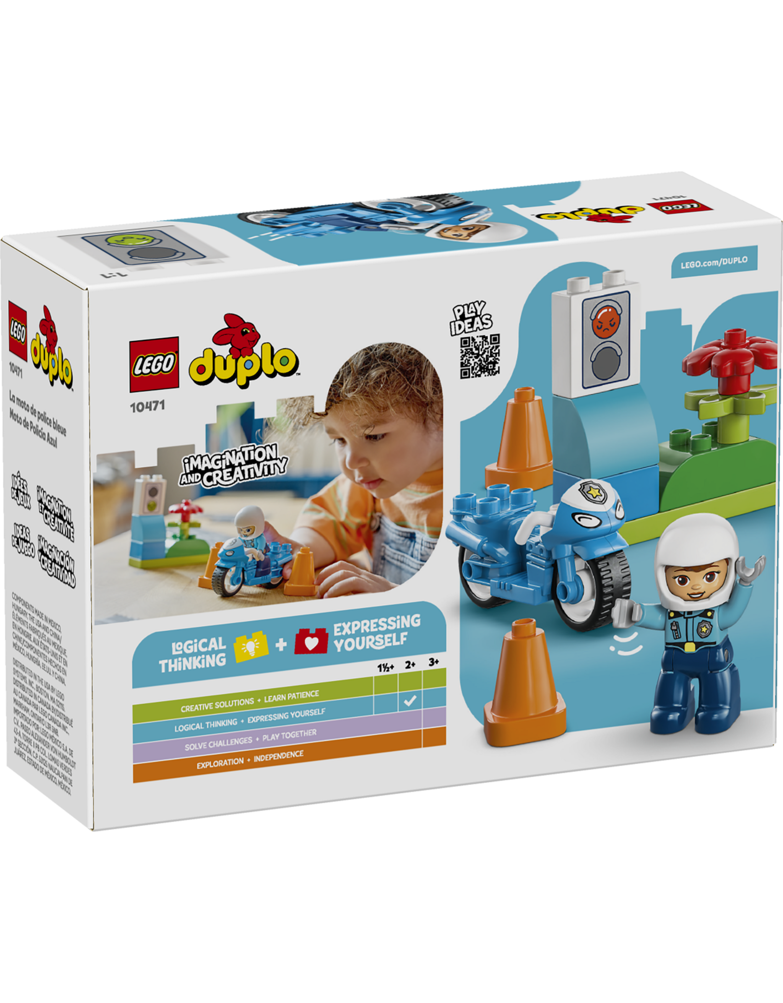 LEGO DUPLO Town 10471 Blue Police Motorcycle