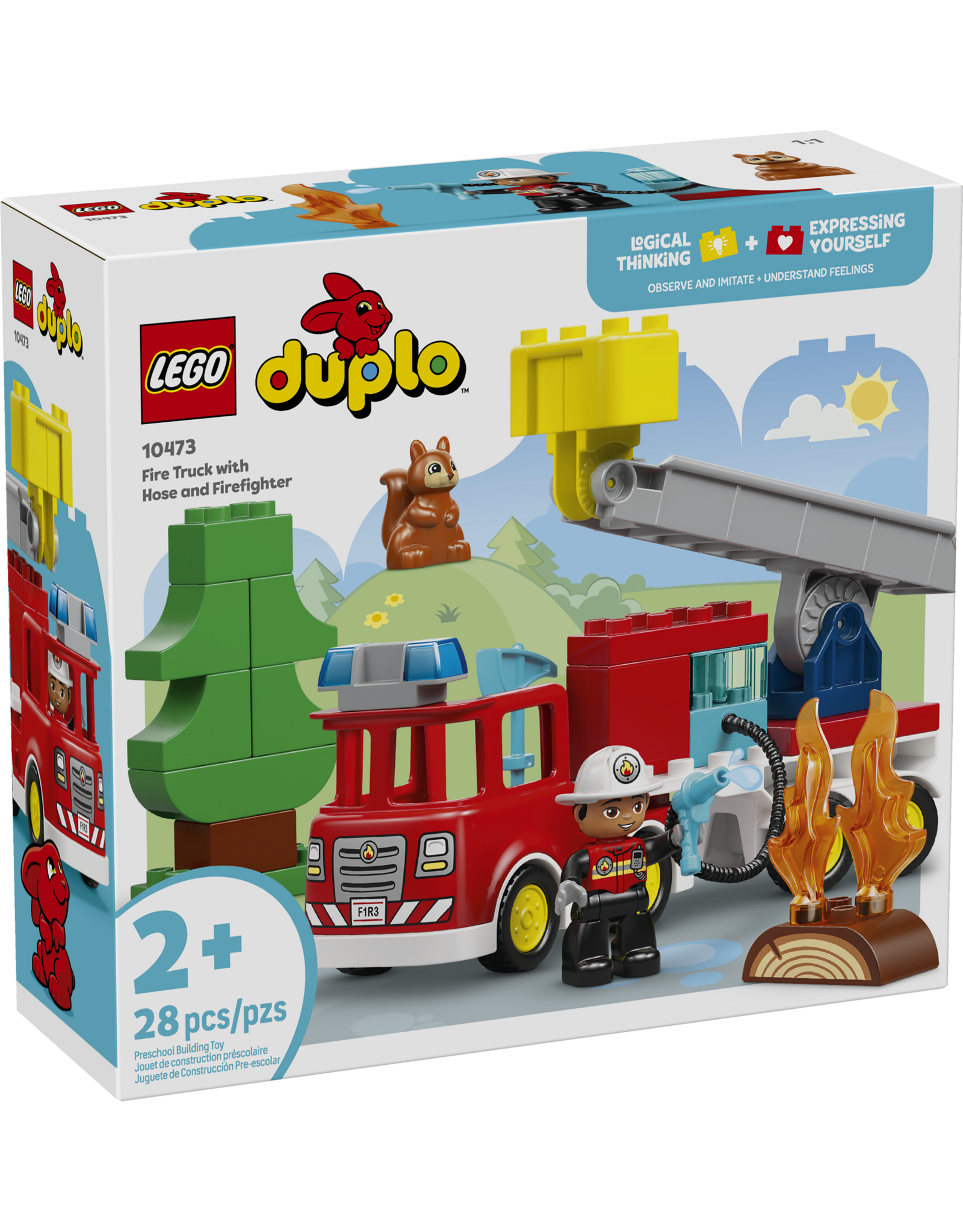 LEGO DUPLO Town 10473 Fire Engine with Hose and Firefighter
