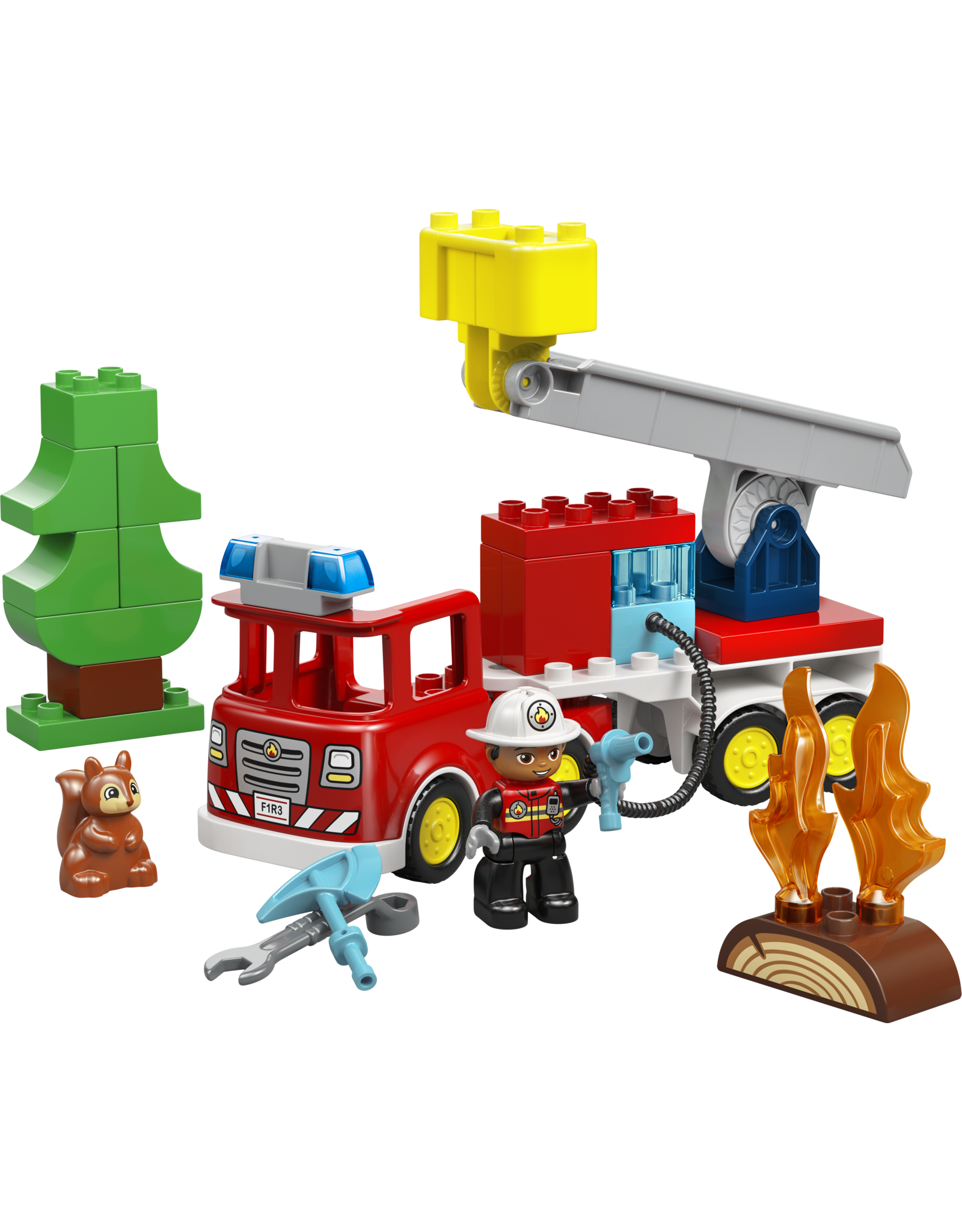 LEGO DUPLO Town 10473 Fire Engine with Hose and Firefighter