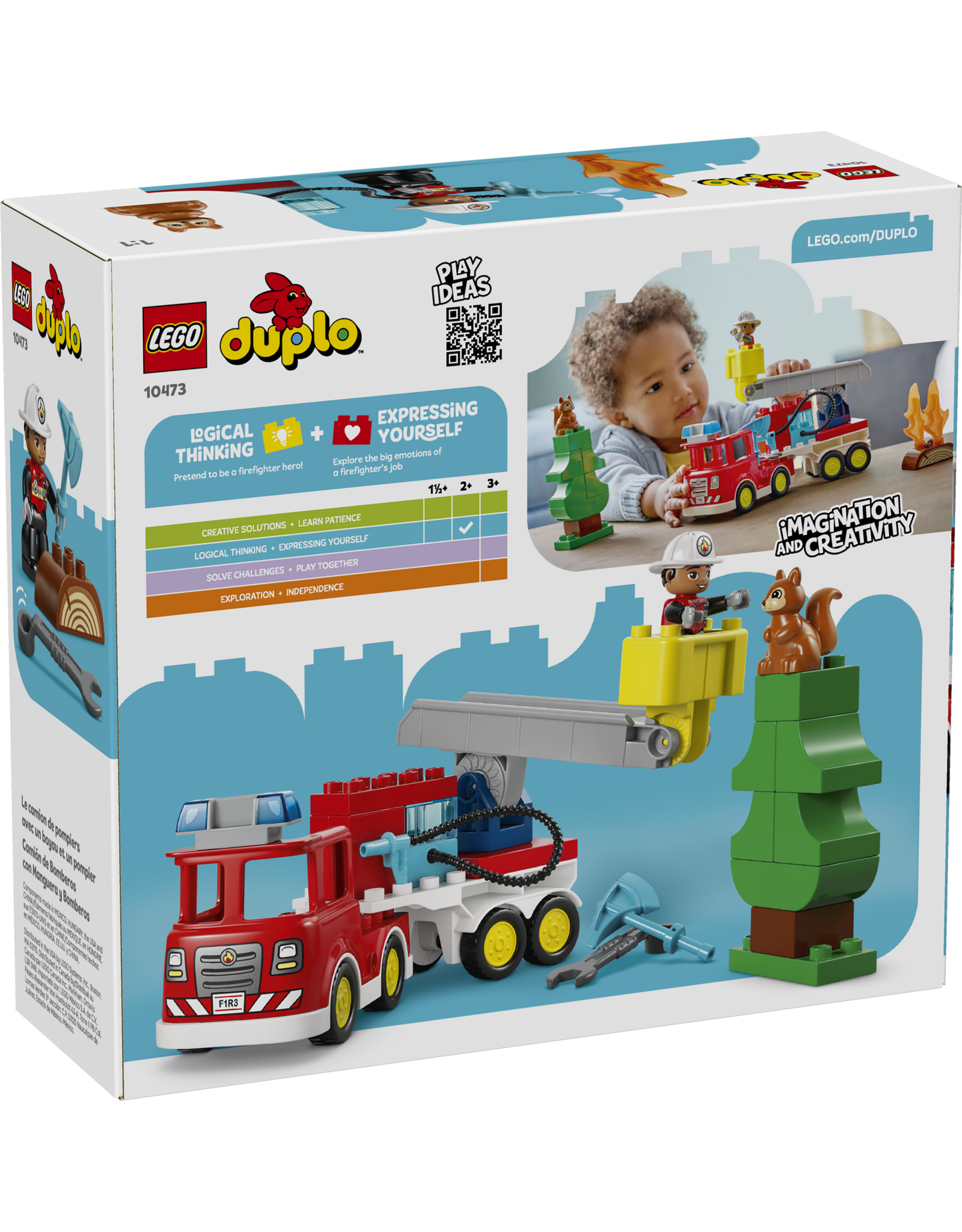 LEGO DUPLO Town 10473 Fire Engine with Hose and Firefighter