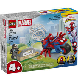 LEGO Marvel Spidey And His Amazing Friends 11206 Spidey on his Motorcycle vs. Rhino