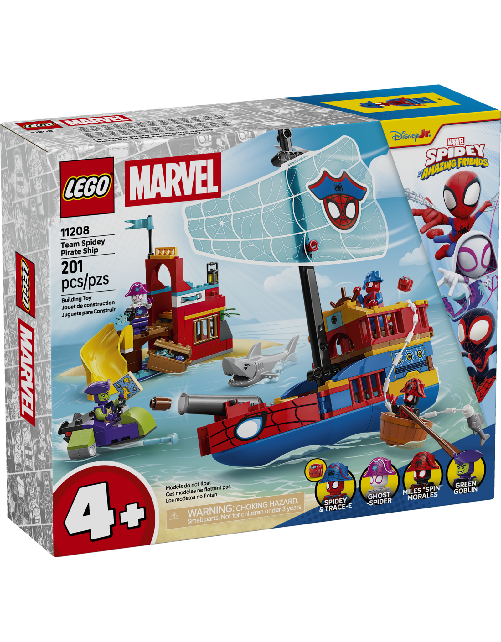 LEGO Marvel Spidey And His Amazing Friends 11208 Team Spidey Pirate Ship