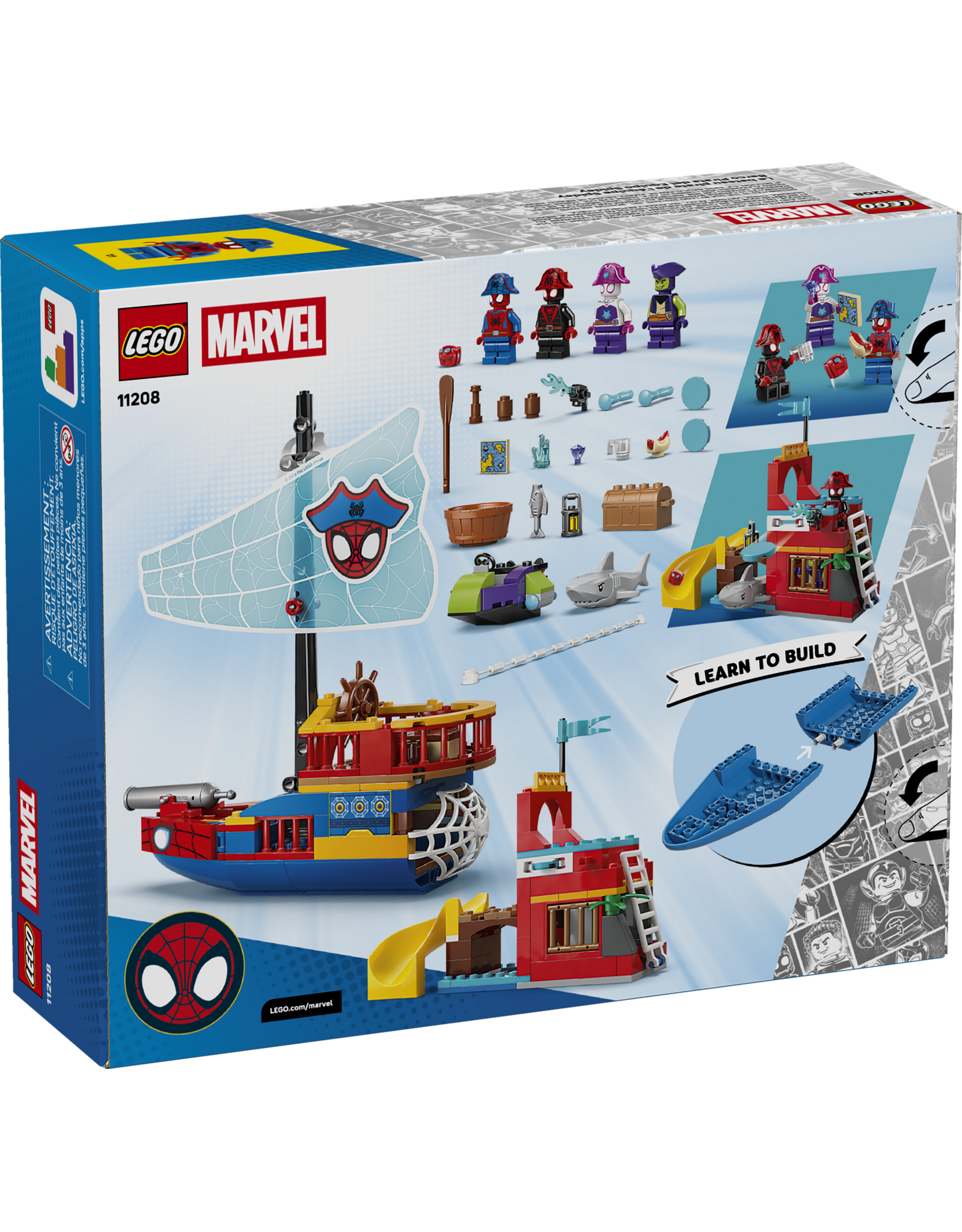 LEGO Marvel Spidey And His Amazing Friends 11208 Team Spidey Pirate Ship
