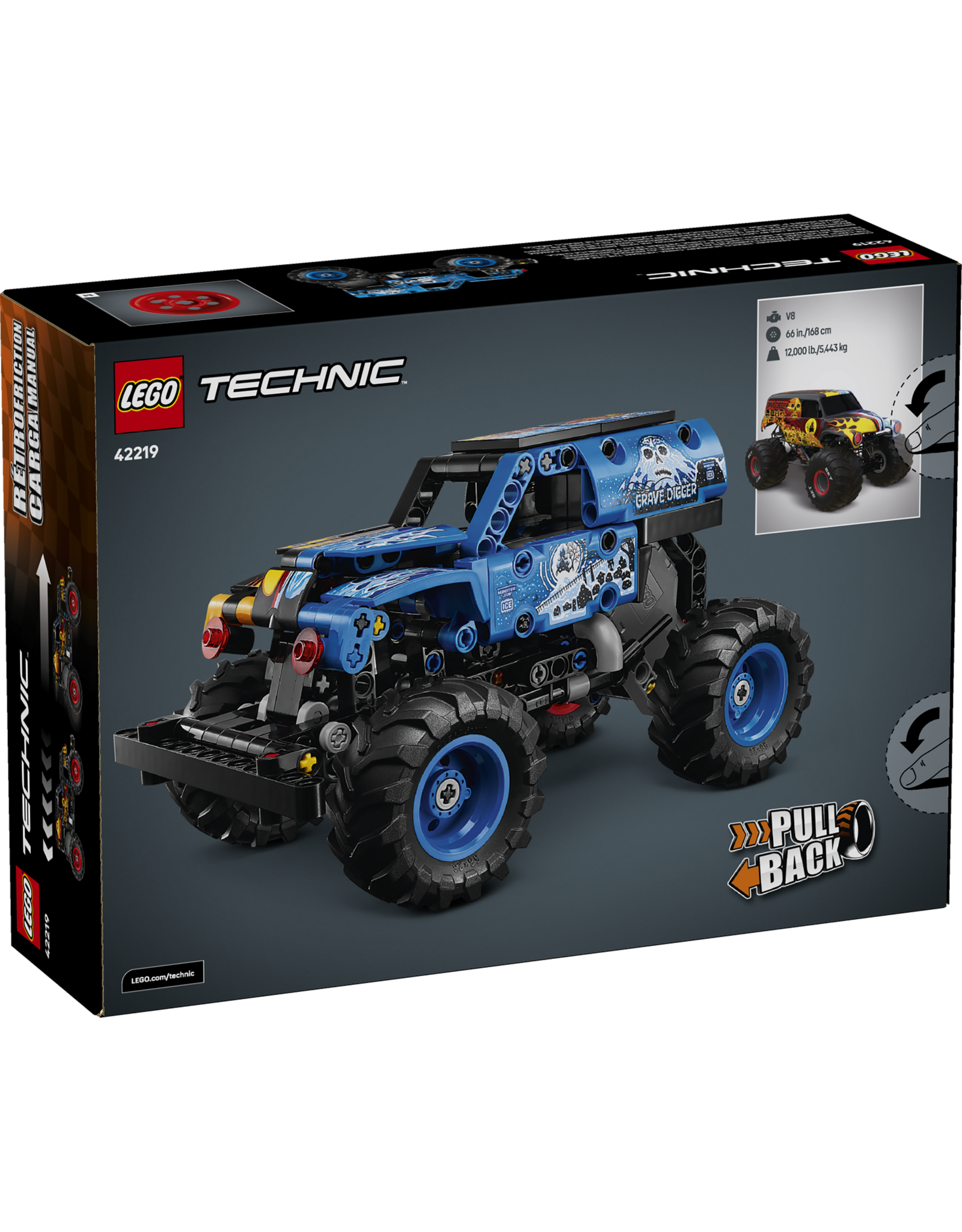 LEGO Technic 42219 Monster Jam Grave Digger Fire and Ice