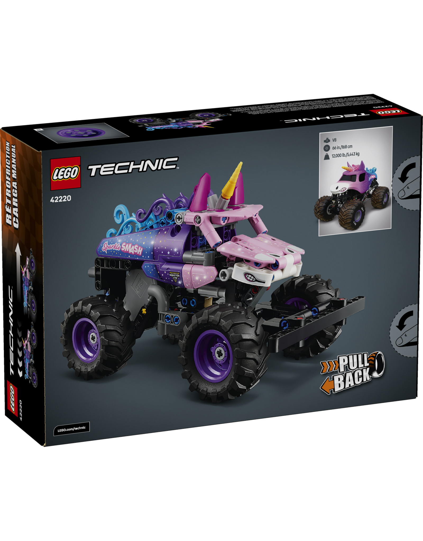 LEGO Technic 42220 Monster Jam Sparkle Smash Pull-Back