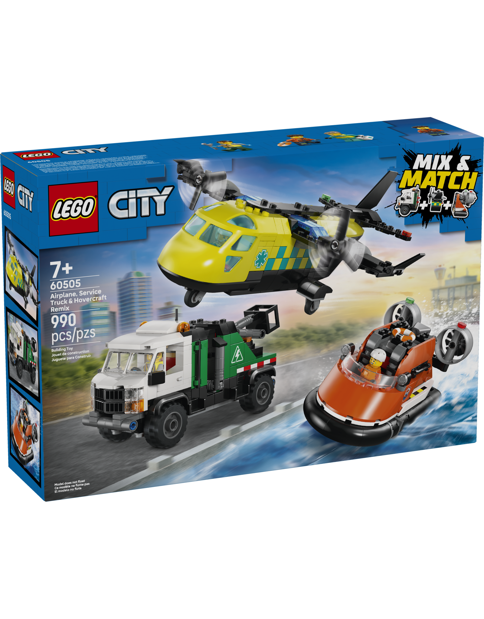 LEGO City 60505 Airplane Service Truck & Hovercraft Remix