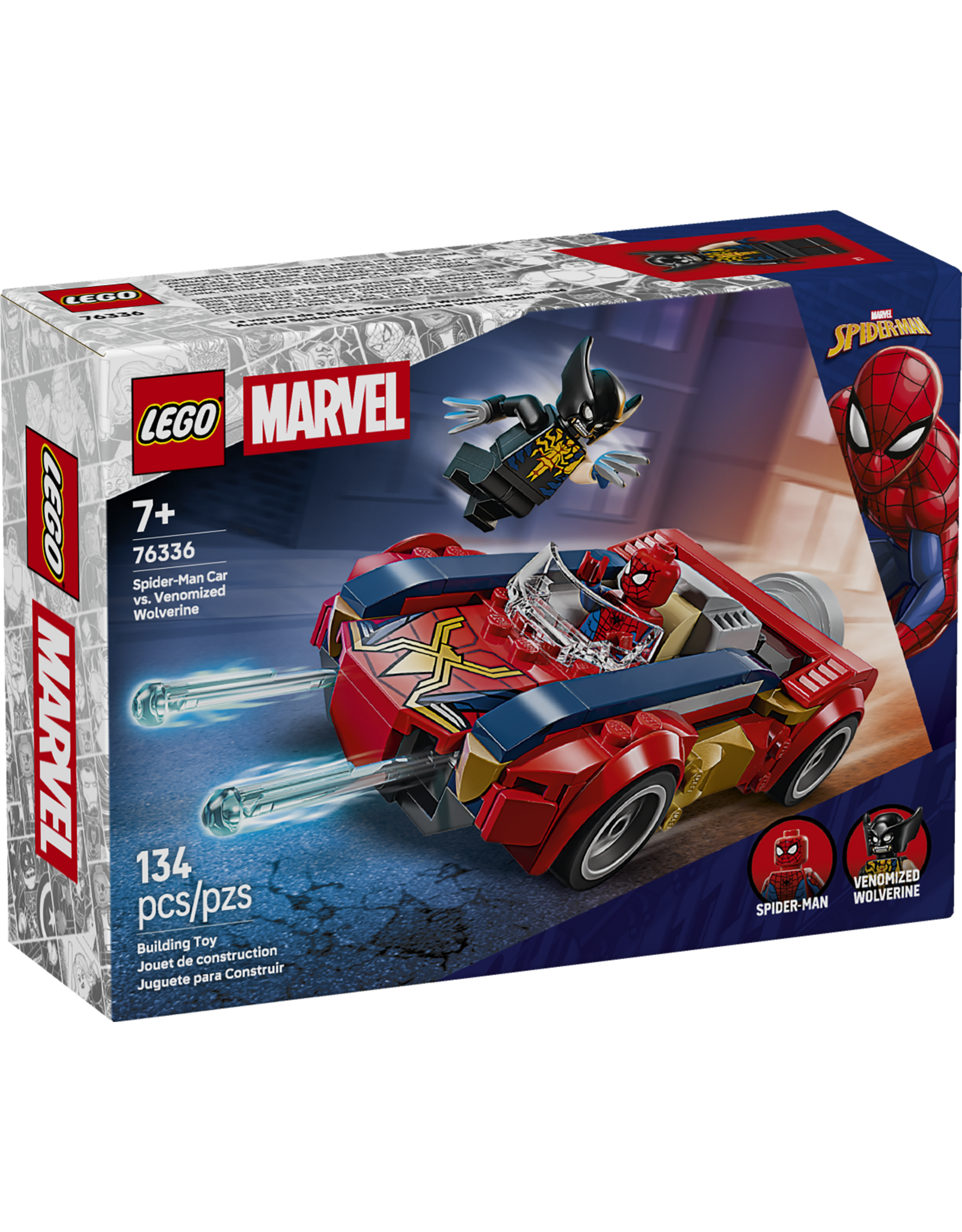 LEGO Super Heroes 76336 Spider-Man Car vs. Venomized Wolverine