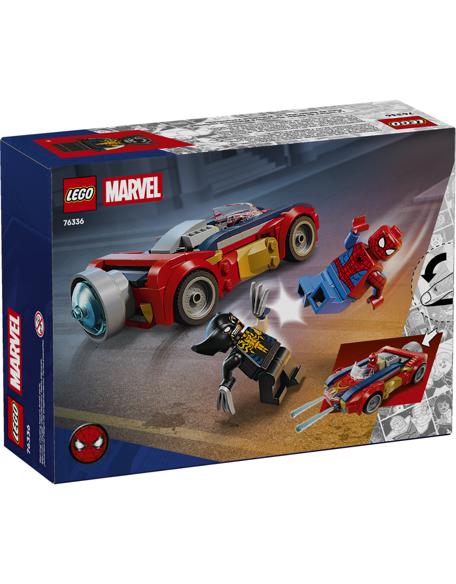 LEGO Super Heroes 76336 Spider-Man Car vs. Venomized Wolverine