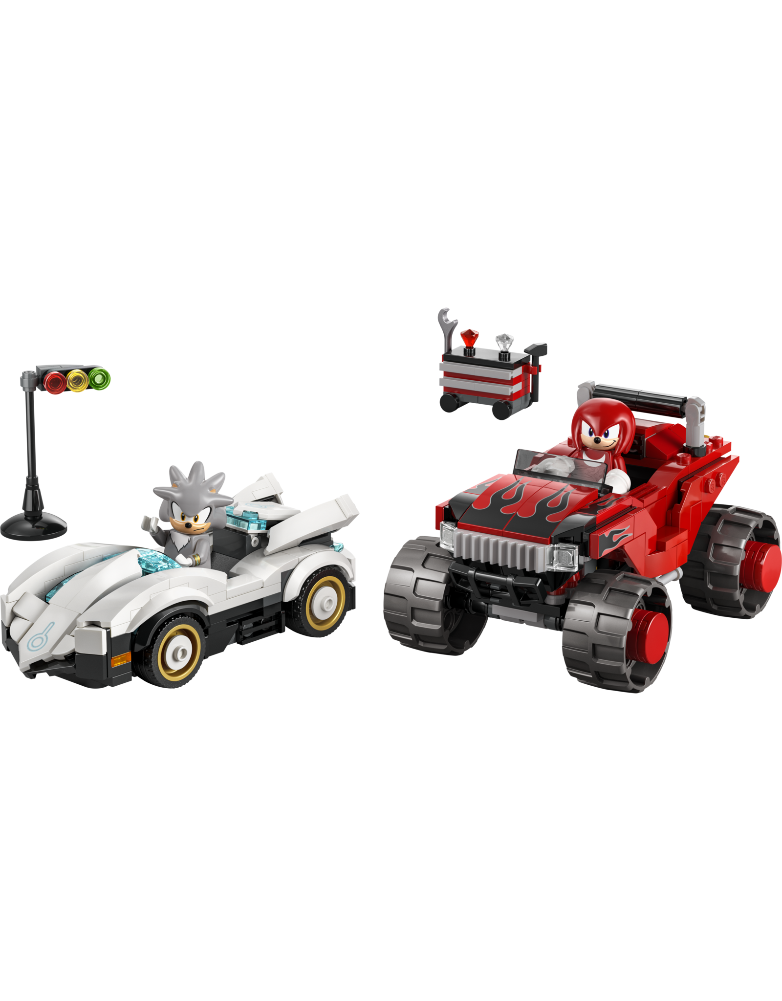 LEGO Sonic the Hedgehog 77118 Silver's Car vs. Knuckles' Monster Truck