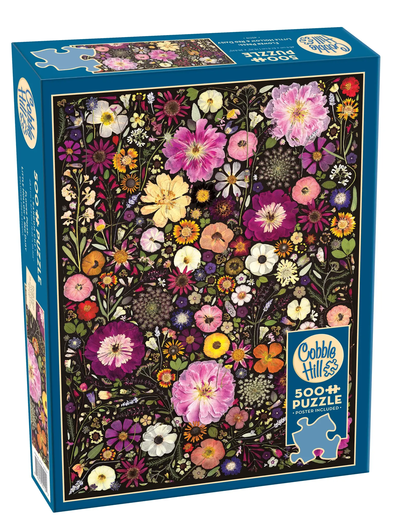 Cobble Hill Puzzles Flower Press: Little Hollow & Red Daisy | 500 Piece
