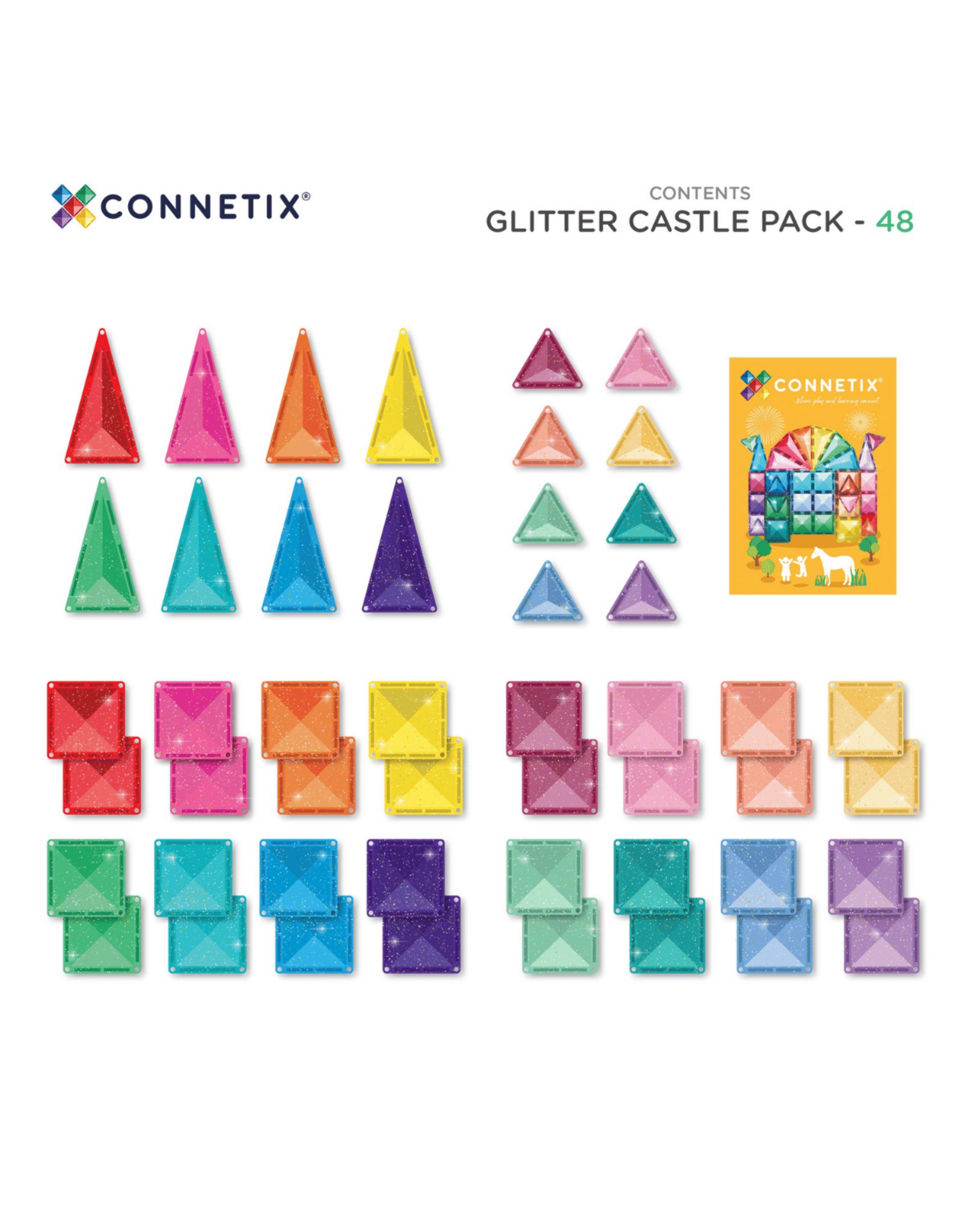 Connetix Glitter Castle Pack 48 pc
