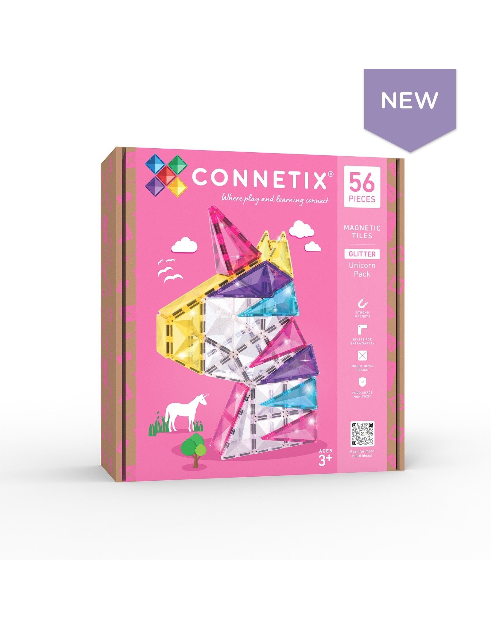 Connetix Glitter Unicorn Pack 56 pc