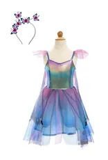 Great Pretenders Butterfly Twirl Dress & Wings Blue/Purple Size 3-4