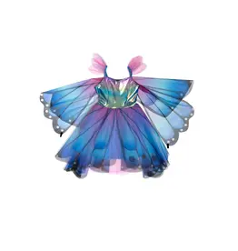 Great Pretenders Butterfly Twirl Dress & Wings Blue/Purple Size 3-4
