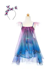 Great Pretenders Butterfly Twirl Dress & Wings  Blue/Purple Size 5-6