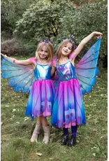 Great Pretenders Butterfly Twirl Dress & Wings  Blue/Purple Size 5-6