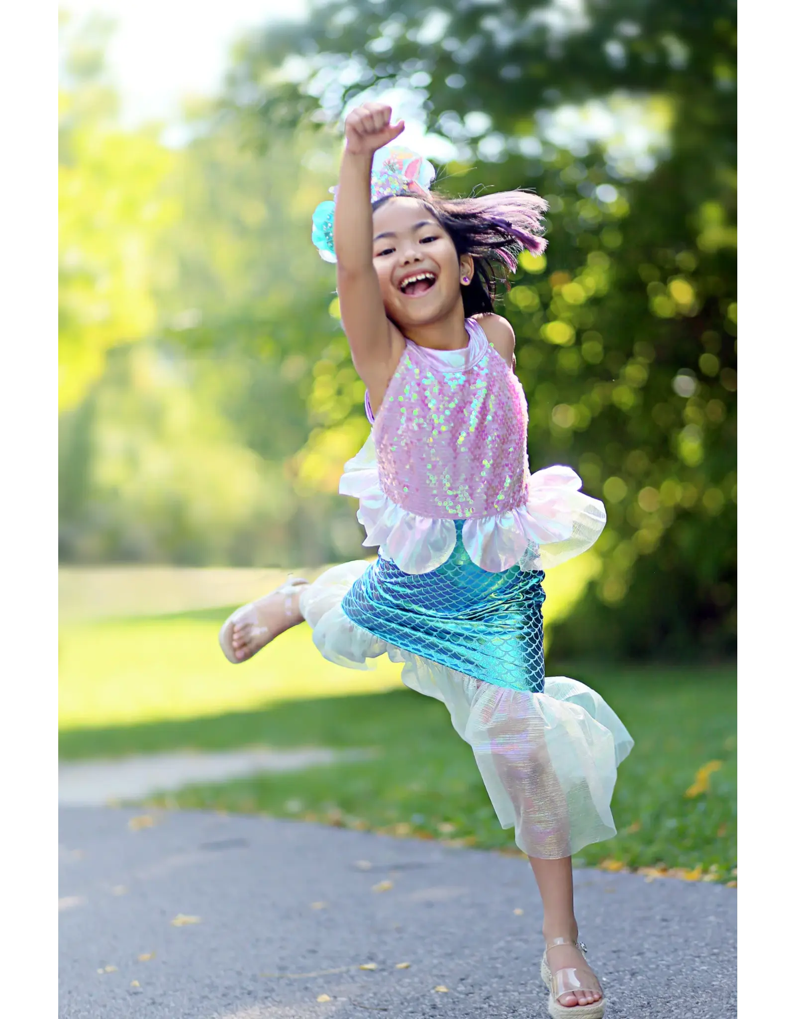 Great Pretenders Misty Mermaid Dress Purple / Teal Size 5-6