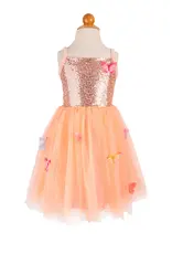 Great Pretenders Butterfly Bliss Dress Peach Size 7-8