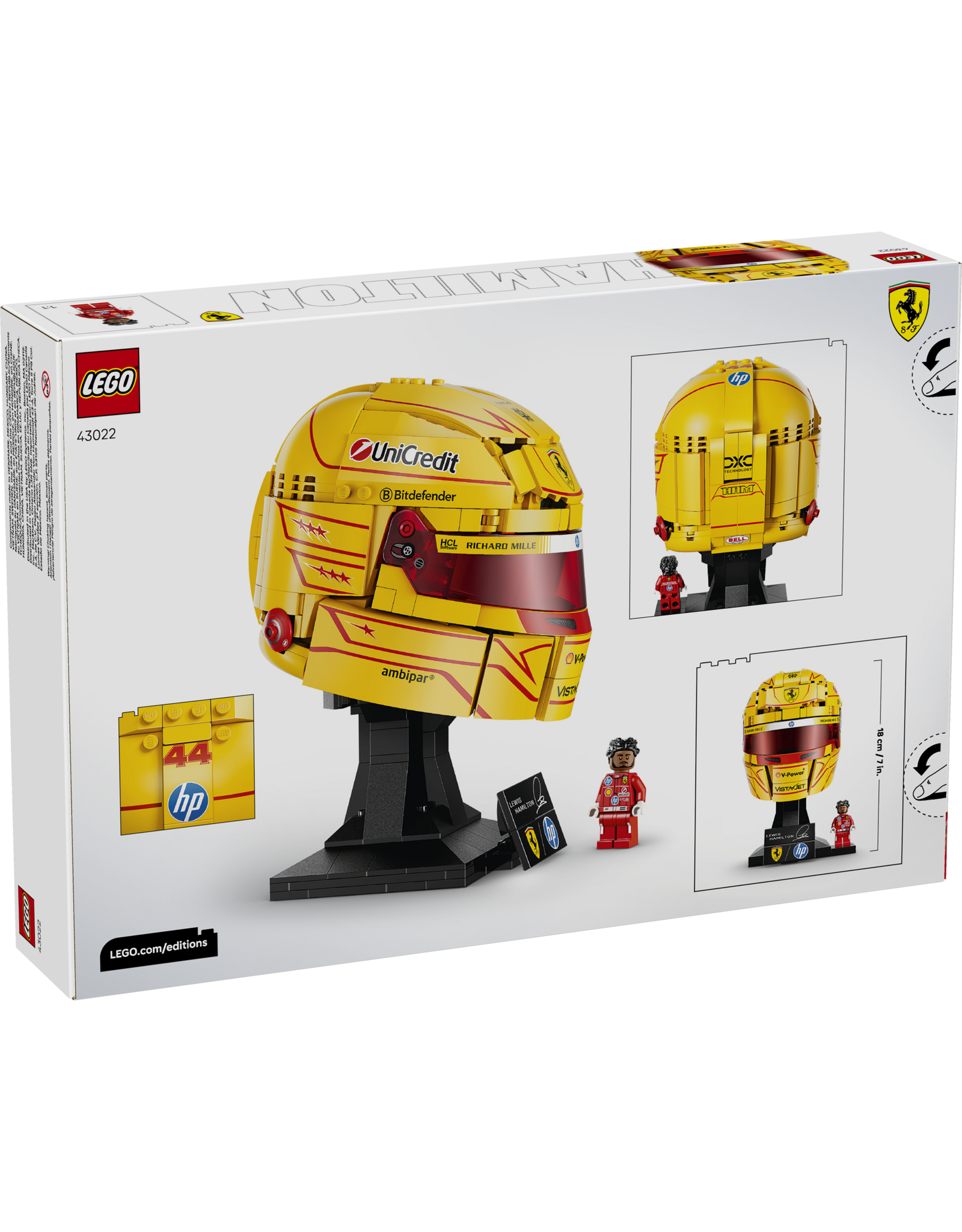 LEGO Editions 43022  Scuderia Ferrari HP Lewis Hamilton Helmet