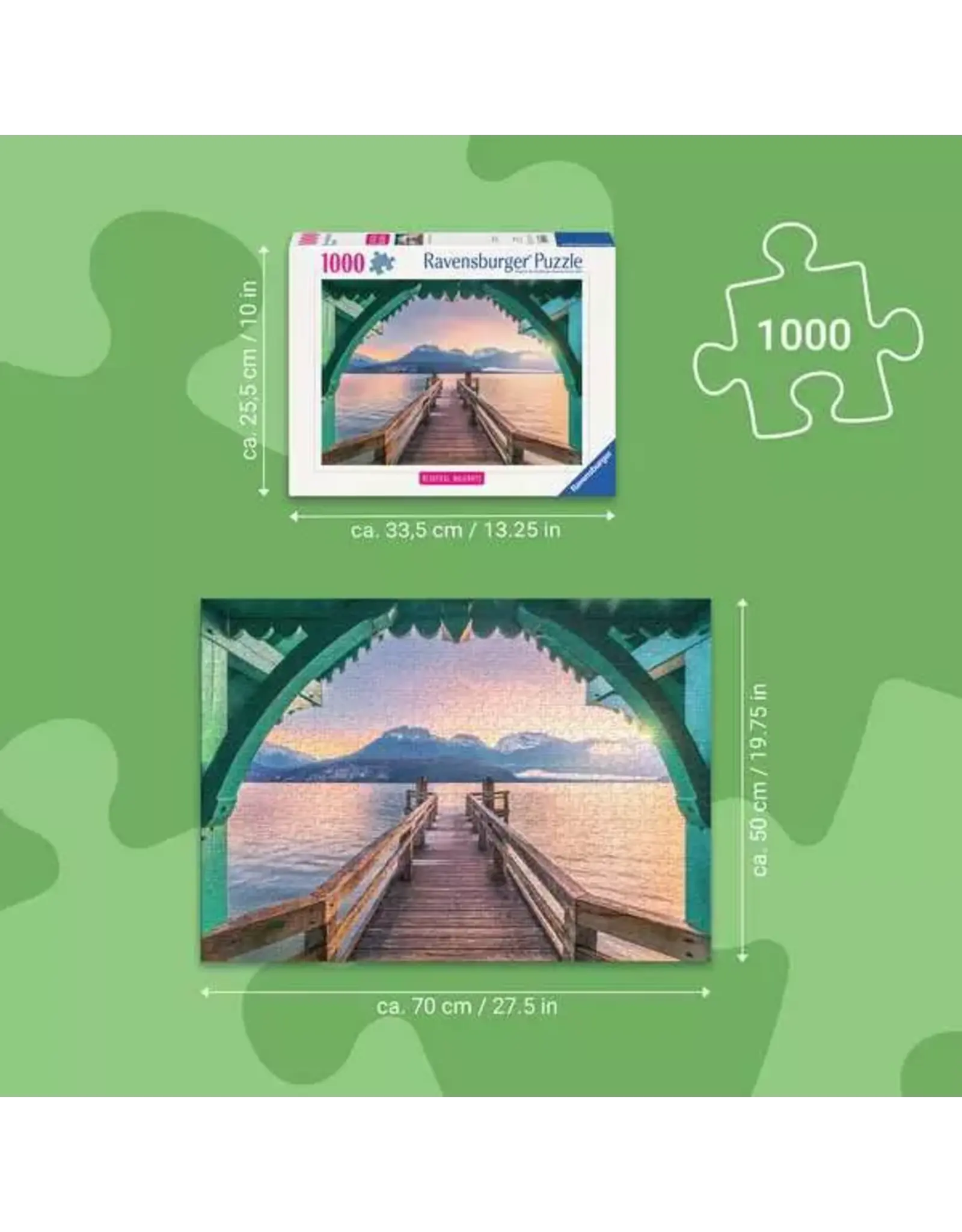 Ravensburger Romantic Footbridge at Lac d'Annecy 1000pcs